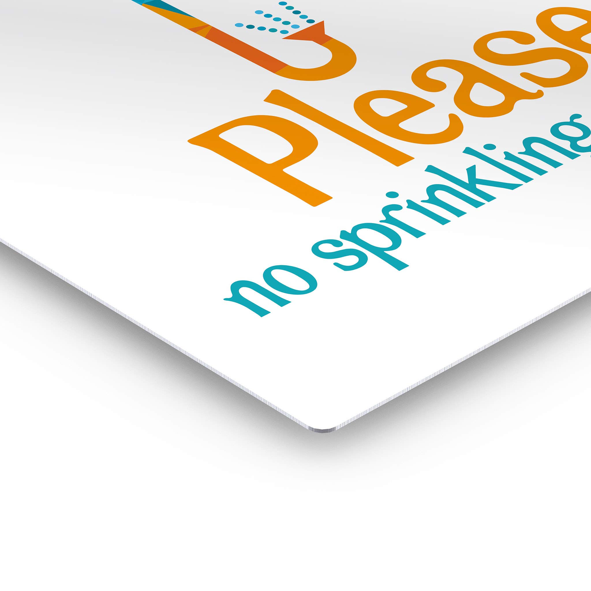 Funny 'Please No Sprinkling' Bathroom Sign - Smile Art Design Metal Print Wall Decor (24x16 Inches) - Ready to Hang Bathroom Wall Art, Home Decoration Made in USA - Perfect for Restrooms, Powder Rooms & Humorous Home Decor