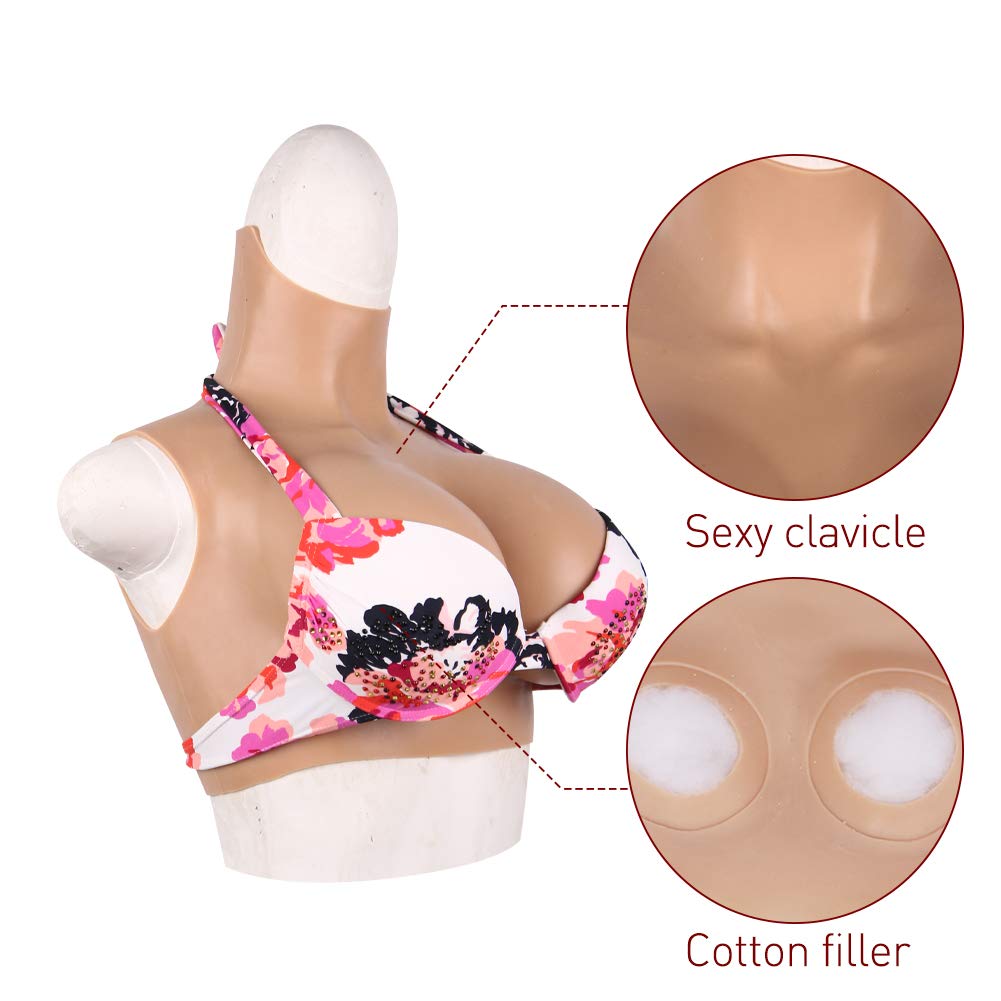 Silicone DE Cup Breast Plates - Realistic Fake Boobs for Crossdressers & Transgender - Mastectomy Prosthesis for Natural Look - Perfect for Cosplay, Drag Shows & Costume Parties