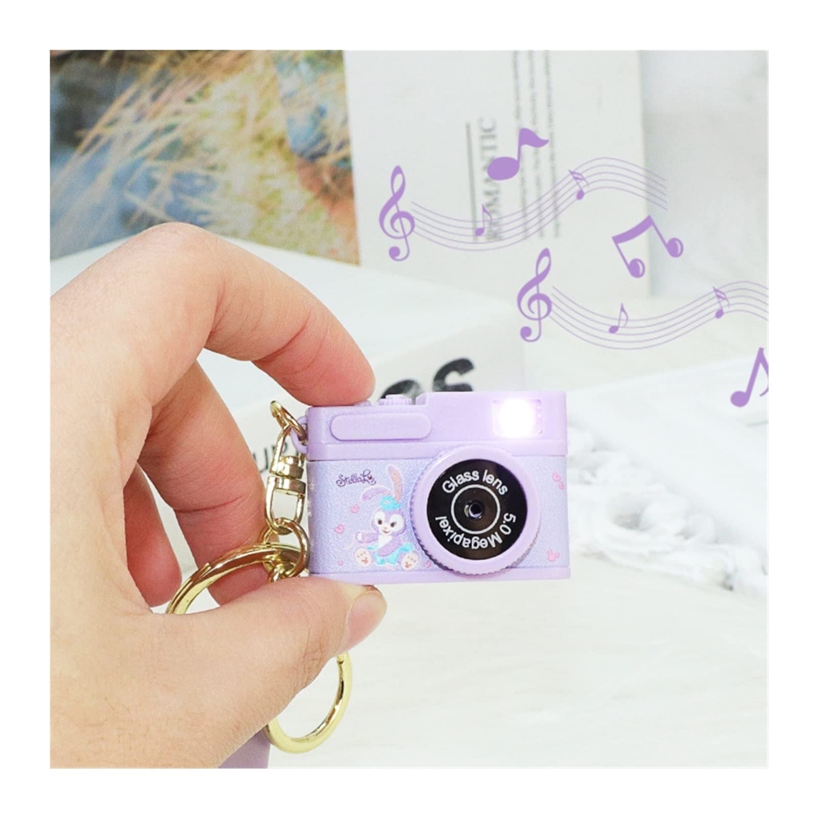 GBCCNM Mini Camera Keychain - HD 1080P Spy Camera, Tiny Wearable Pendant Camera for Covert Recording - Perfect for Home Security, Travel, and Creative Gifts (Blue, Size A)