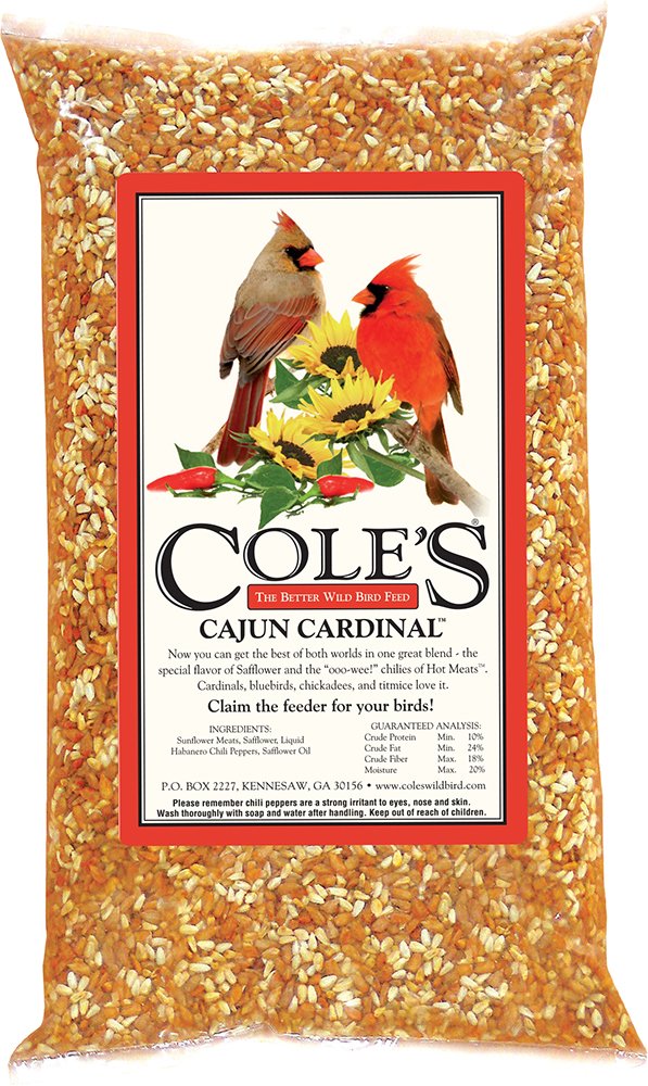 Cole's CB10 Cajun Cardinal Blend Bird Seed - 10-Pound Bag | Premium Wild Bird Food for Cardinals & Songbirds | Perfect for Backyard Feeders & Bird Watching