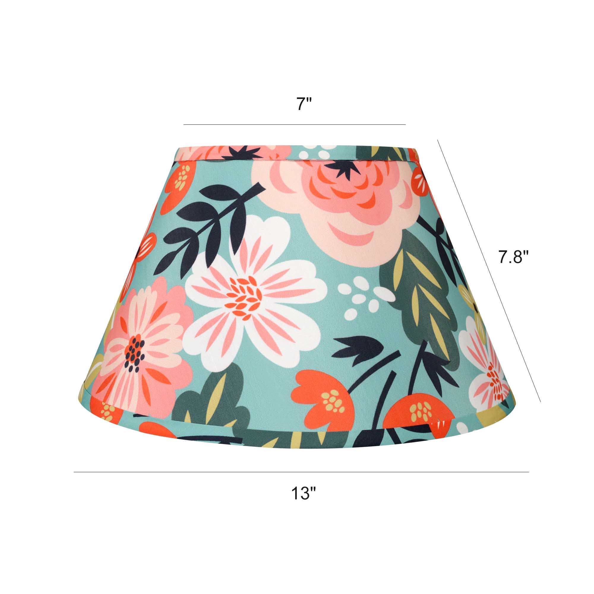 Empire Style Round Lamp Shade Set of 2 - 7x13x7.8 Inches - Carro Home Collection Limited Edition - Perfect for Living Room, Bedroom & Dining Room Lighting Decor