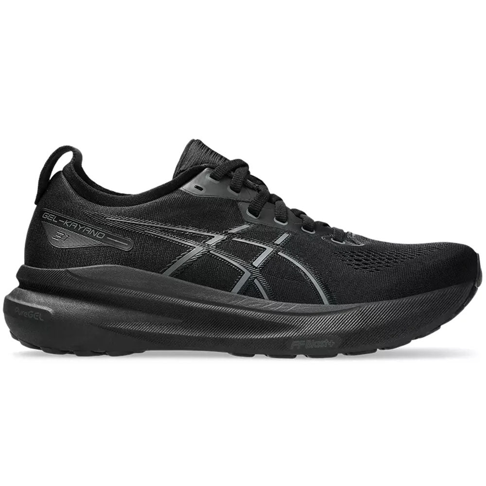 ASICS Men's Gel-Kayano 31 Running Shoes - Black/Black - Size 8 D Medium - Premium Cushioned Support for Road Running, Jogging & Gym Workouts