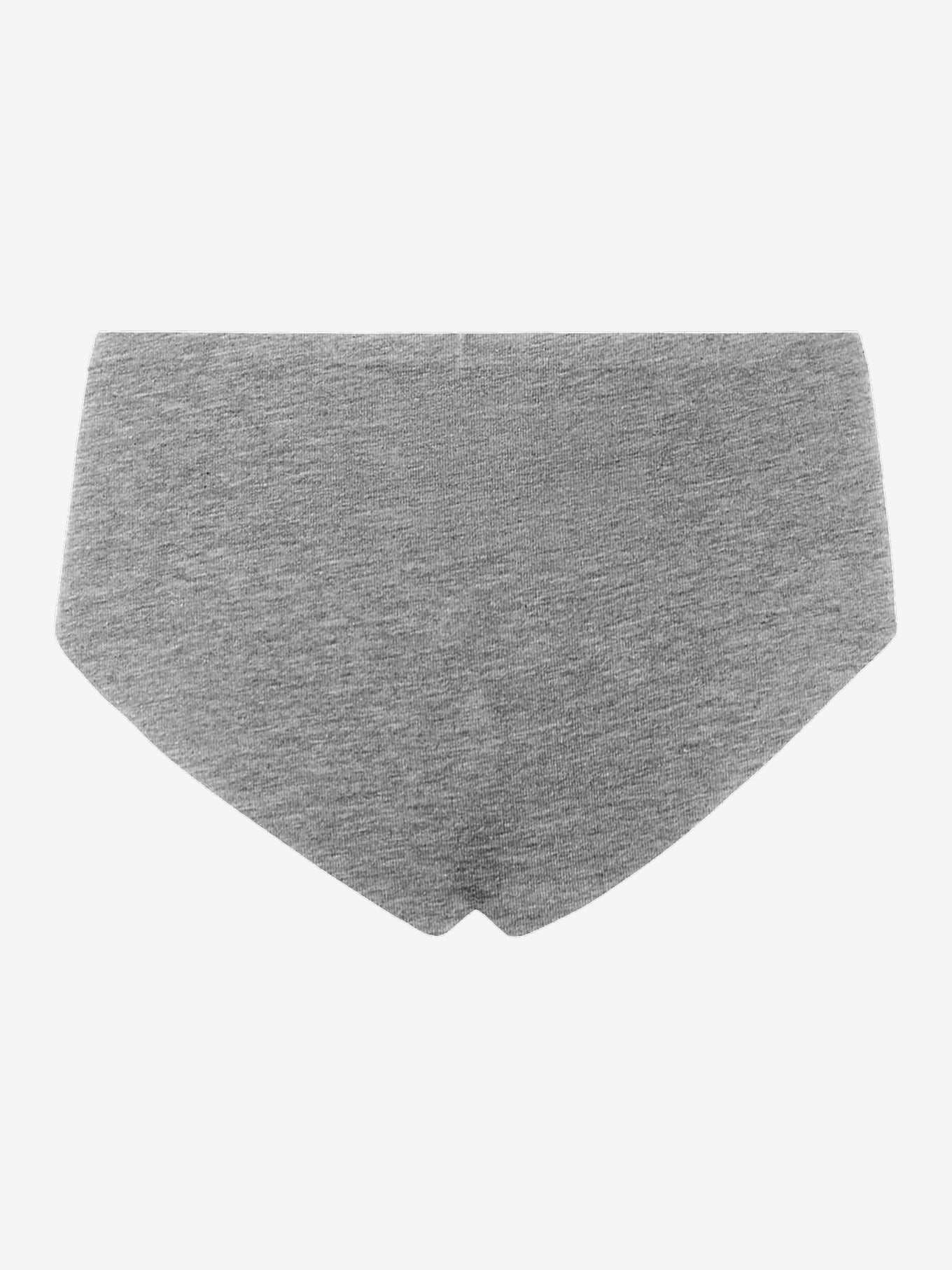 Komodo Odette Organic Cotton Briefs for Women - Soft & Breathable Underwear - Marl Grey - Perfect for Everyday Comfort & Yoga