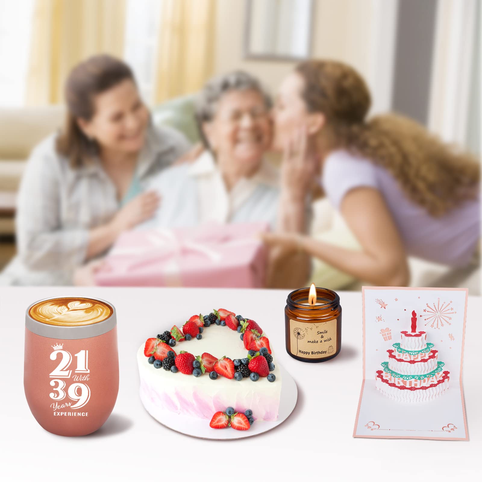 60th Birthday Gift Box for Women - Unique & Funny Present for Her, Mom, Sister, Wife, Girlfriend or Coworker | Perfect 60 Year Old Woman Birthday Gift Idea for Parties, Celebrations & Special Occasions