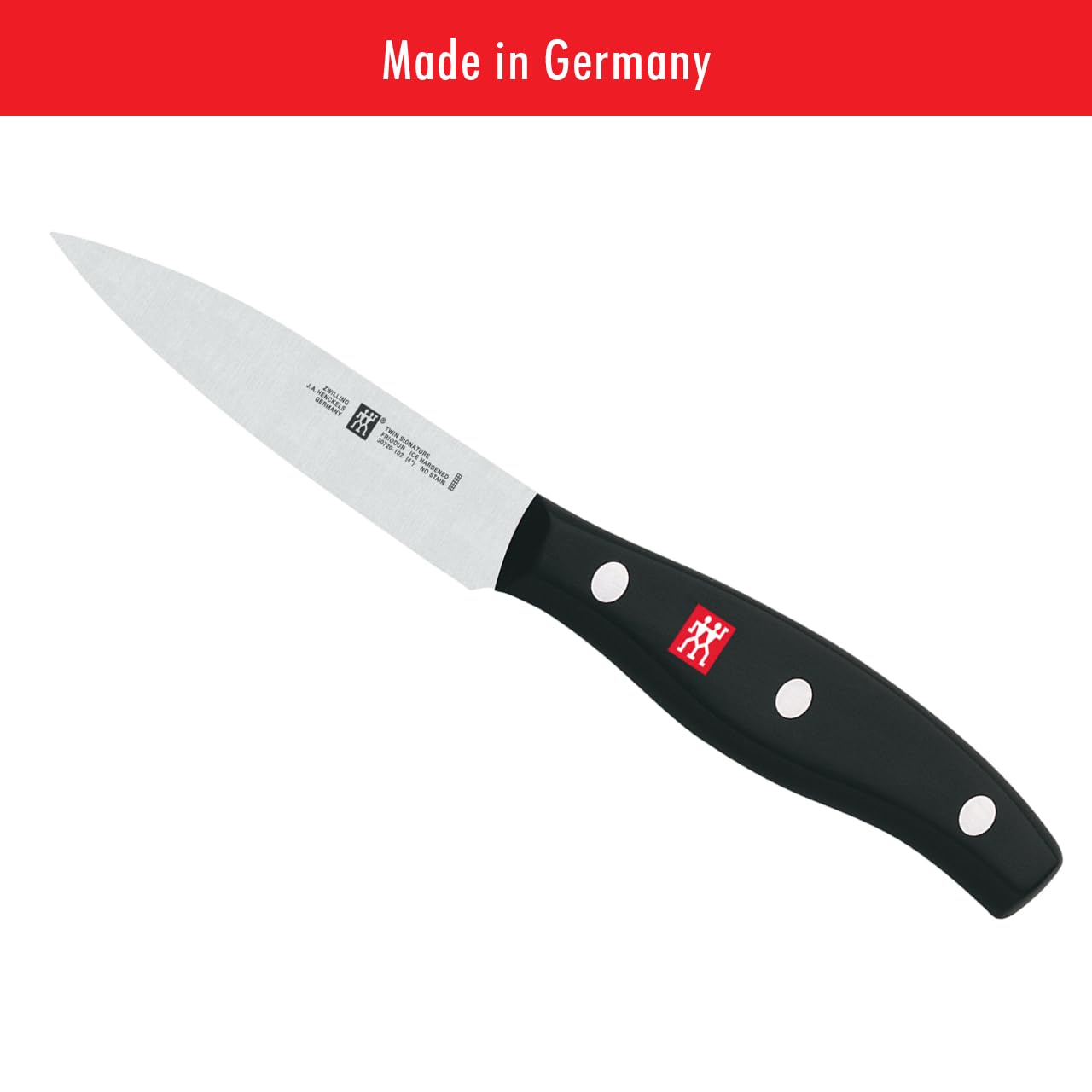 **ZWILLING Twin Signature 7-Piece German Knife Set with Block - Razor-Sharp High-Carbon Stainless Steel Knives, Dishwasher Safe - Perfect for Professional Chefs & Home Cooking, Meat Cutting, Vegetable Chopping, and More**