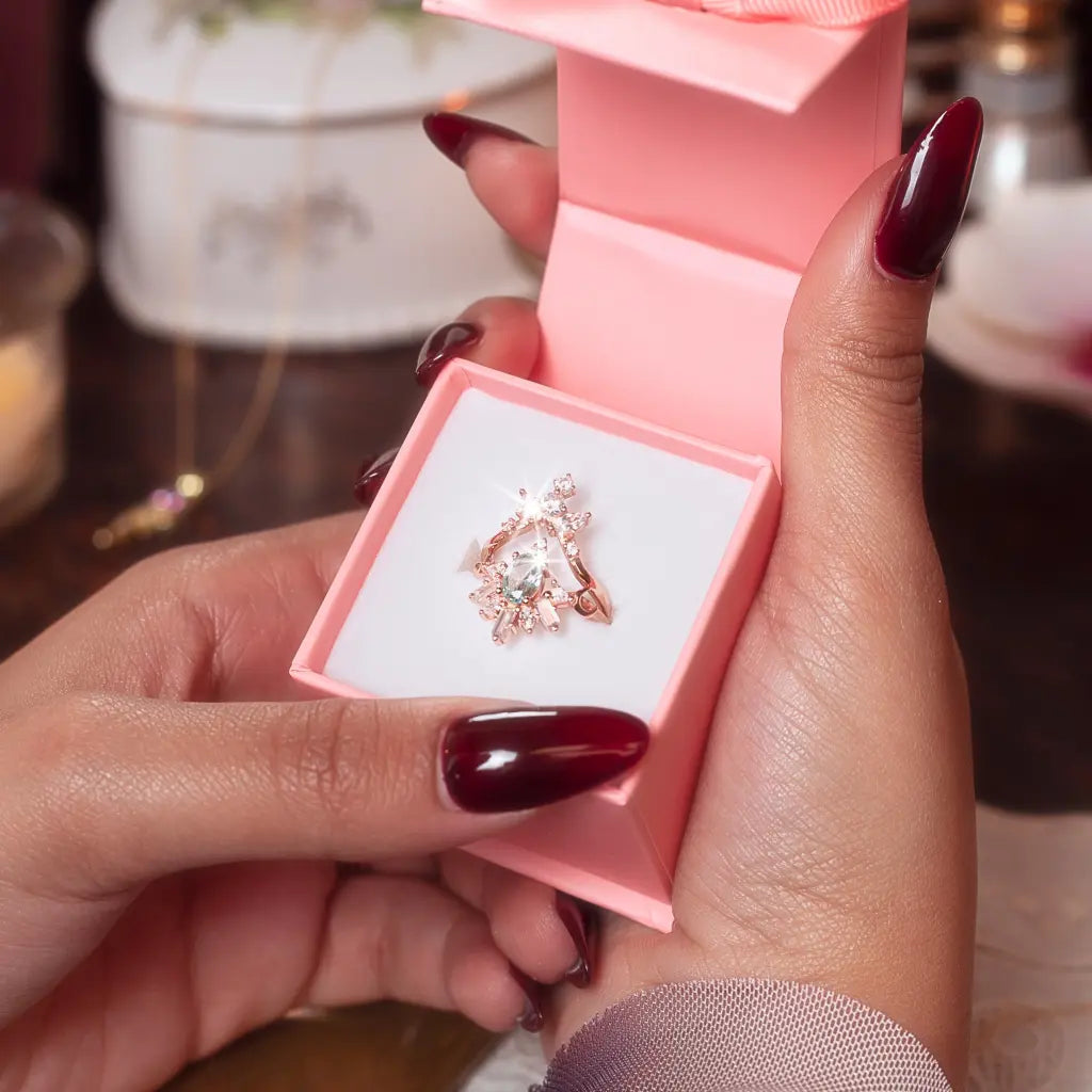Victoria Ring Set - Elegant Stackable Rings for Women, Minimalist Dainty Jewelry Gift for Her, Perfect for Everyday Wear & Special Occasions