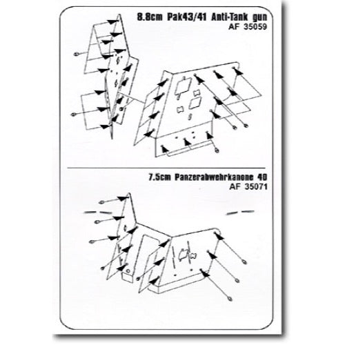 AFV 35073 1/35 Scale German PAK43/41 Anti-Tank Gun Shield Bolt - Highly Detailed Model Kit for Military Collectors & WWII Enthusiasts - Perfect for Dioramas, Historical Displays & Wargaming Scenes