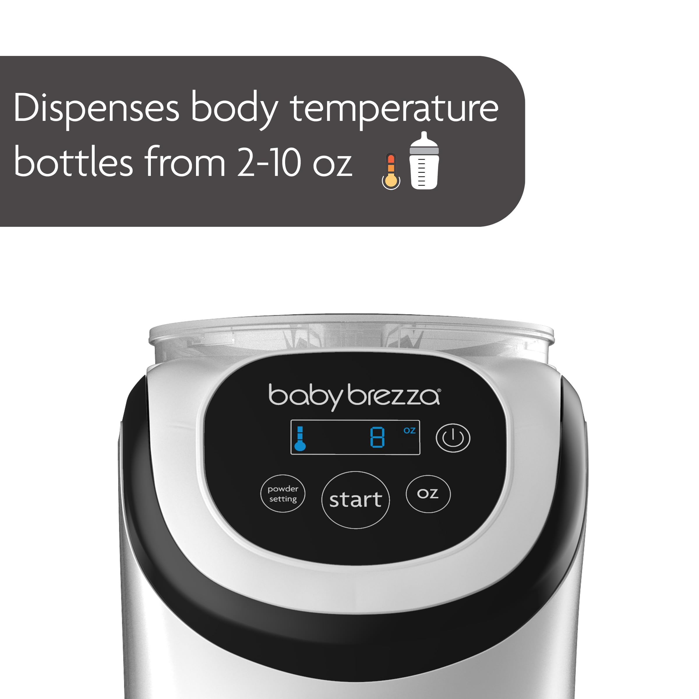 Baby Brezza Formula Pro Mini Portable Baby Formula Mixer Machine - Compact & Travel-Friendly for Small Spaces - Perfect Bottle Maker for Infants On The Go (White) - Ideal for Home, Travel, Daycare & Quick Feeding