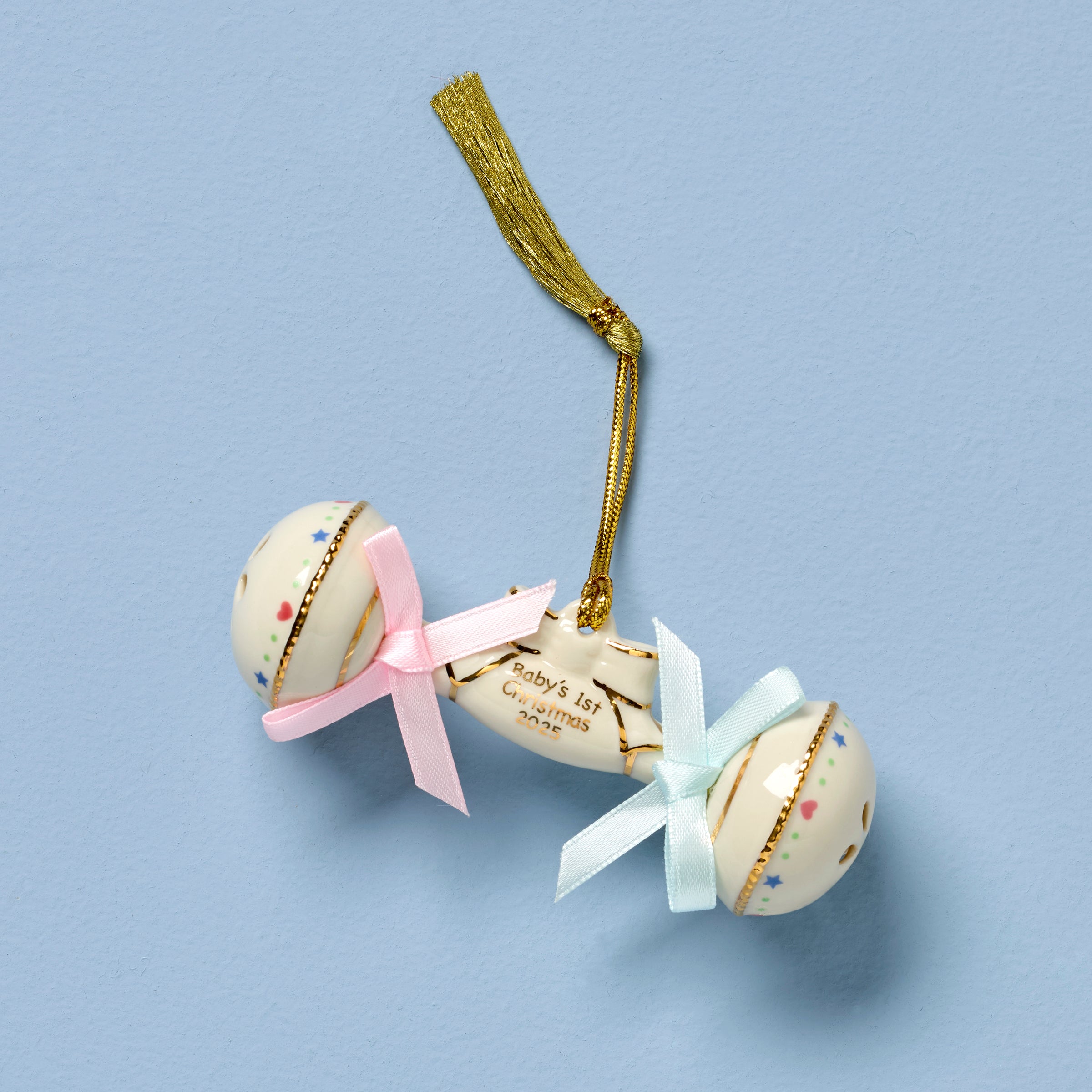 2025 Baby's First Christmas Rattle Ornament - Personalized Keepsake for Newborn's First Holiday - Perfect for Tree Decor, Gift Giving & Memory Making