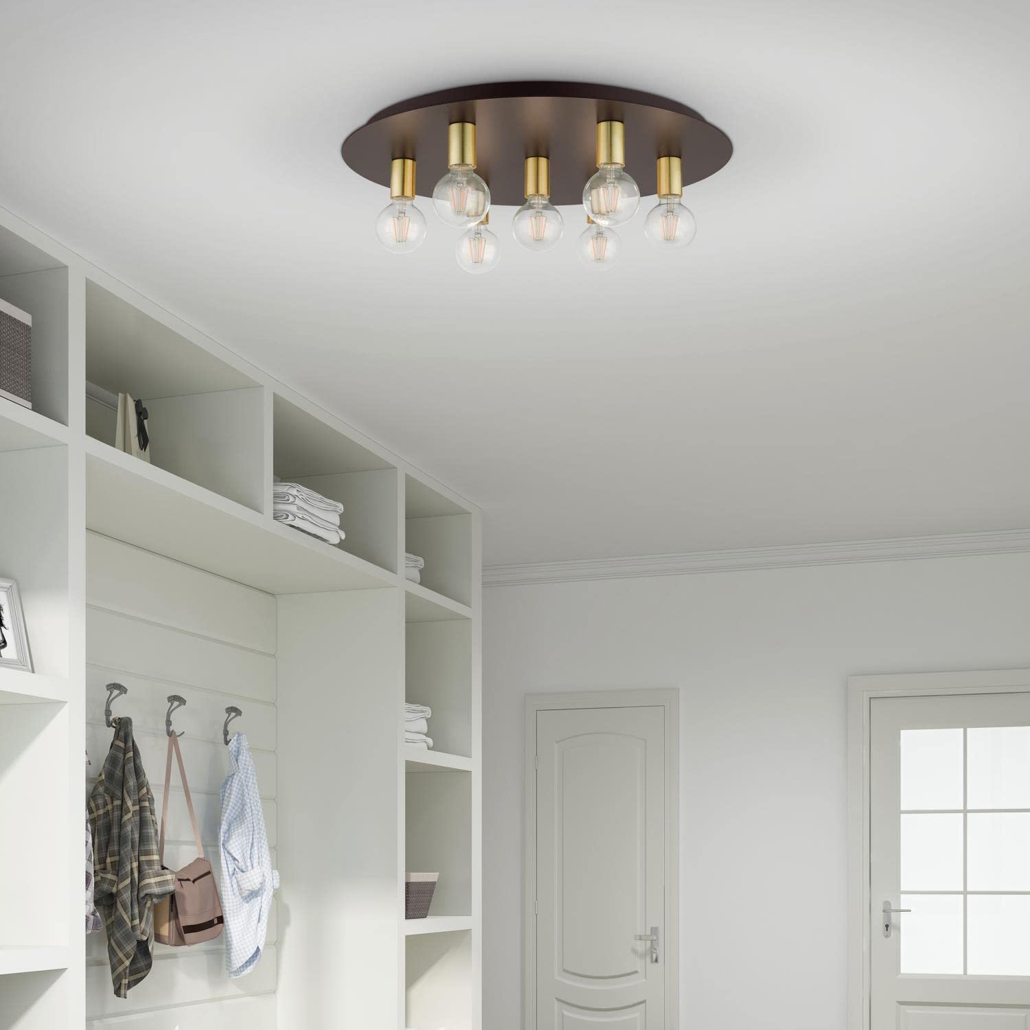 Livex Lighting Hillview 7-Light Bronze Ceiling Fixture - Modern Chandelier for Dining Room, Bedroom & Living Room Lighting