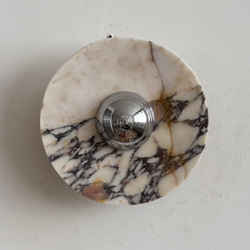 Calacatta Marble Wall Sconce Light - Modern Gold Finish Bathroom Vanity Lighting for Bedroom, Hallway & Living Room Decor