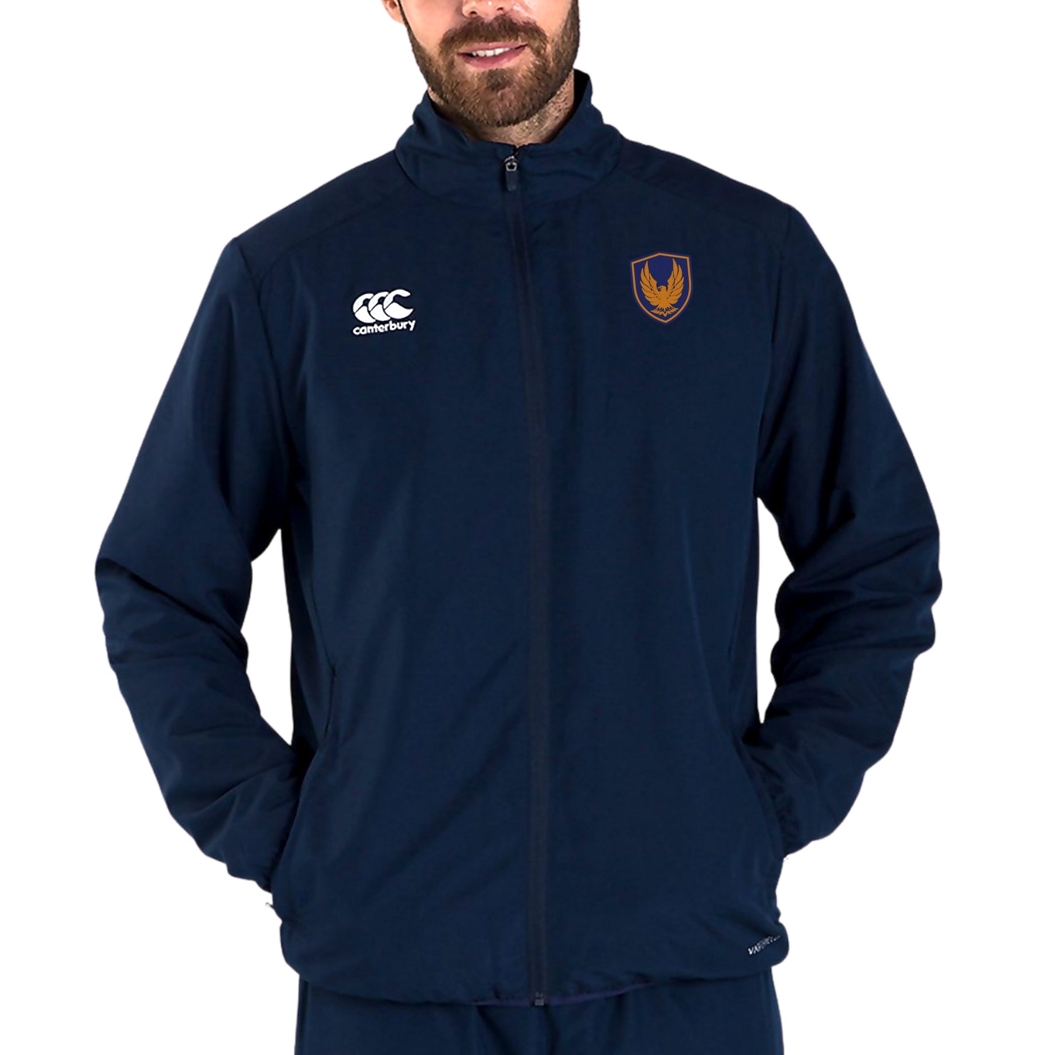 GHFH Rugby CCC Club Track Jacket - Men's Lightweight Athletic Running Jacket for Rugby Training & Outdoor Sports - Perfect for Gym, Jogging & Team Events