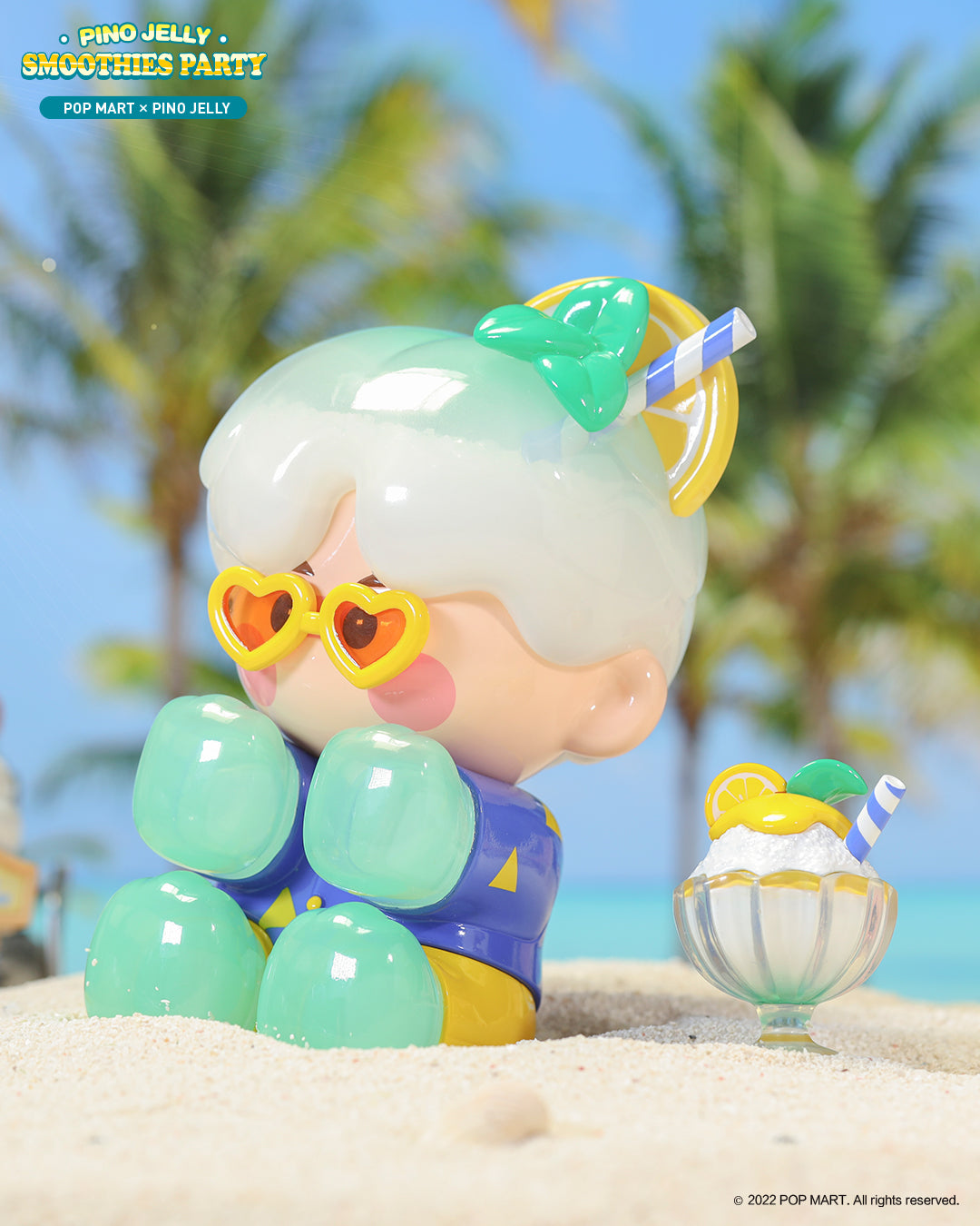 POP MART Pino Jelly Smoothie Party Collectible Figure - Cute Anime Character Decor for Desk, Shelf & Party Decoration