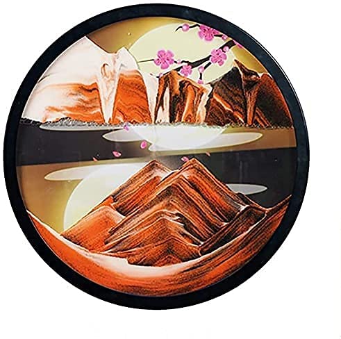 QIANMEI 3D Flowing Sand Art Painting - 16 Inch Dynamic Moving Sand Picture with 360° Rotation | Wall Mount Home Decor for Living Room, Bedroom & Office (Color: Green)