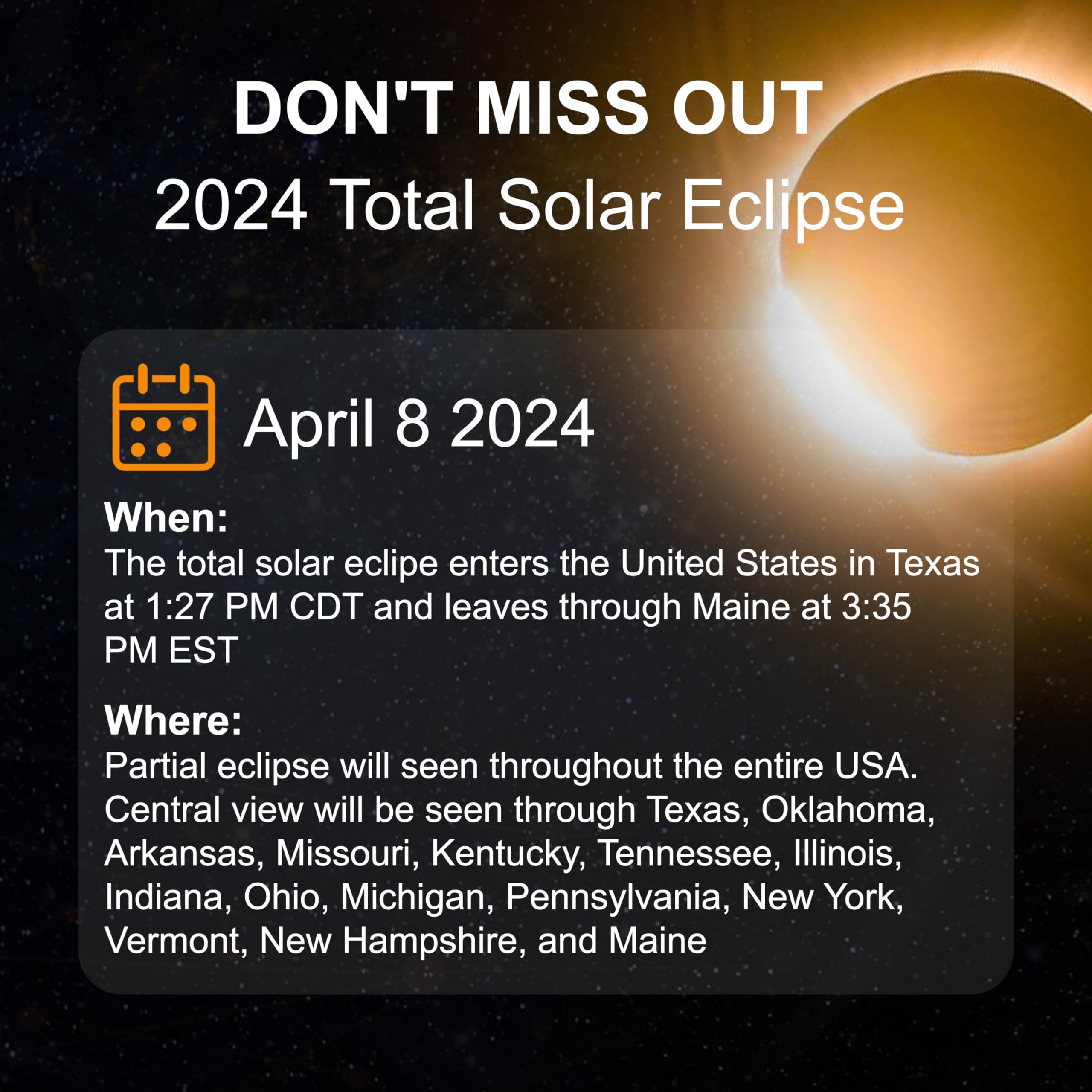 AAS Approved Solar Eclipse Glasses 2024 - ISO & CE Certified, 3 Pack for Sun Viewing - Perfect for Astronomy Events & Outdoor Activities