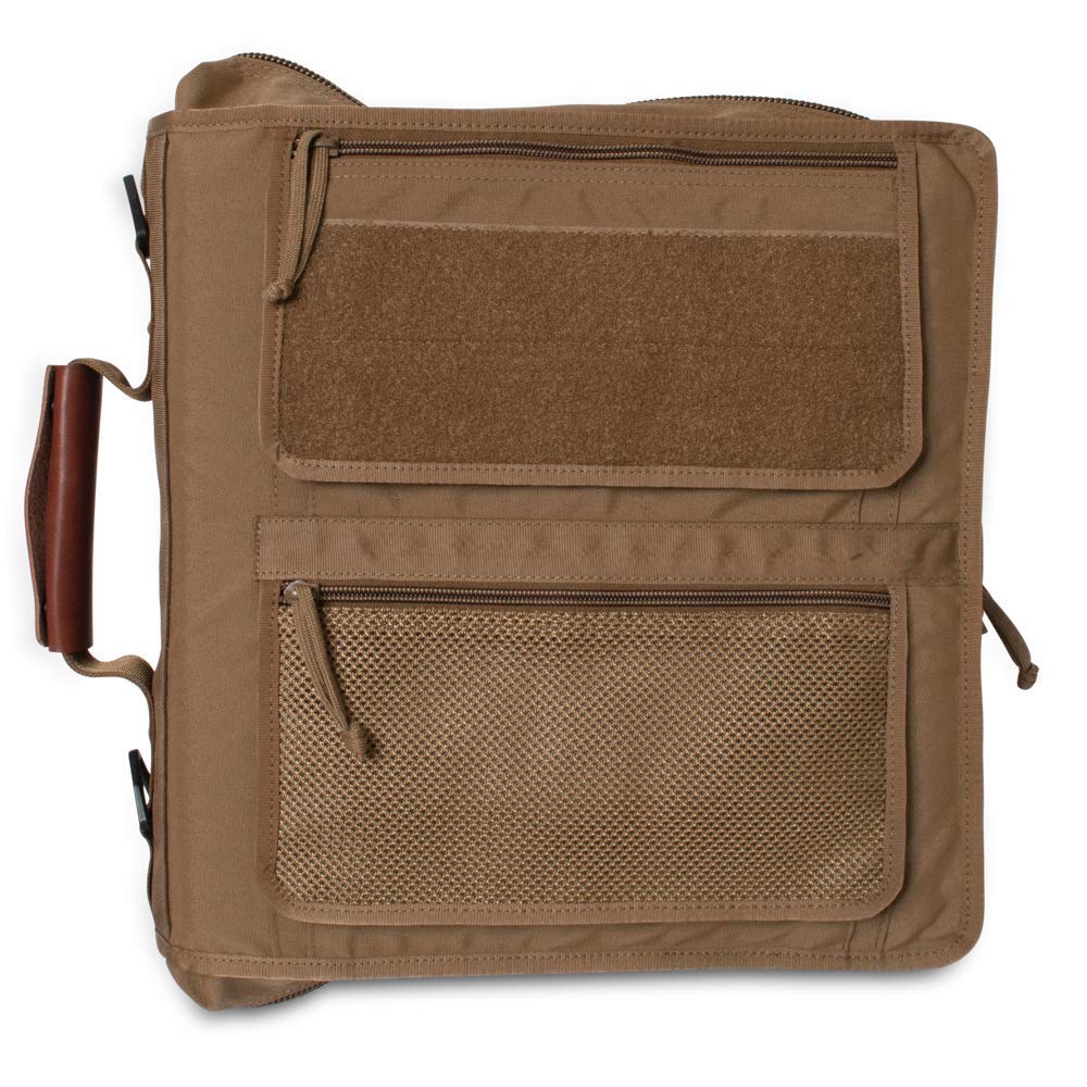 Tactical Notebook Cover - 3-Ring Binder Organizer with Zipper & Leather Handle | Fits 1.5