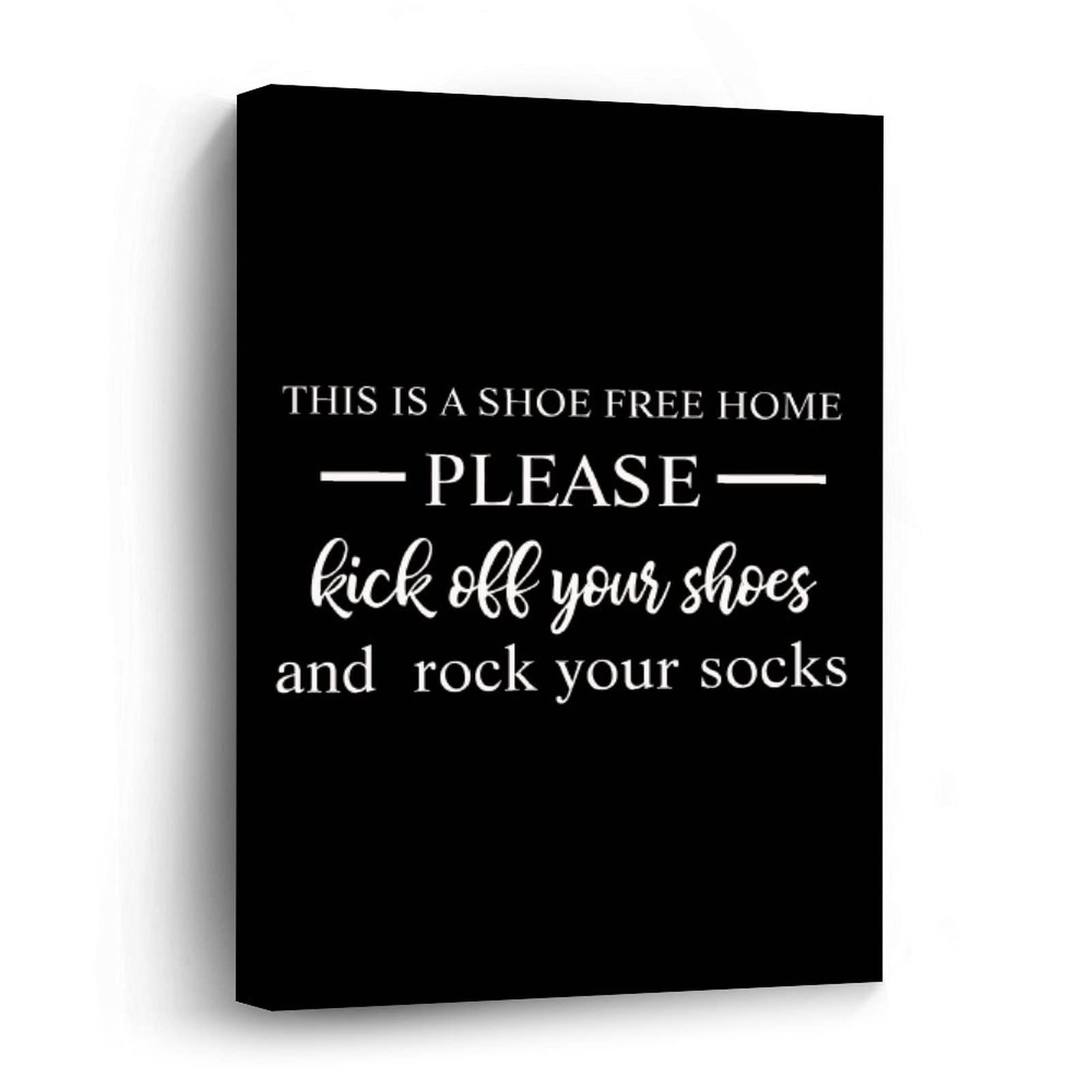 Kick Off Your Shoes Canvas Wall Art - 16x24 Inch Modern Home Decor for Office, School & Nursery | Inspiring Poster Painting, New Housewarming Gift Idea | Perfect for Entryway, Living Room & Bedroom