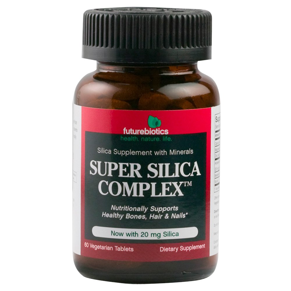 Futurebiotics Super Silica Complex Supplement - 60 Tablets for Hair, Skin & Nail Health - Supports Collagen Production & Joint Strength - Perfect for Daily Beauty & Wellness Routine