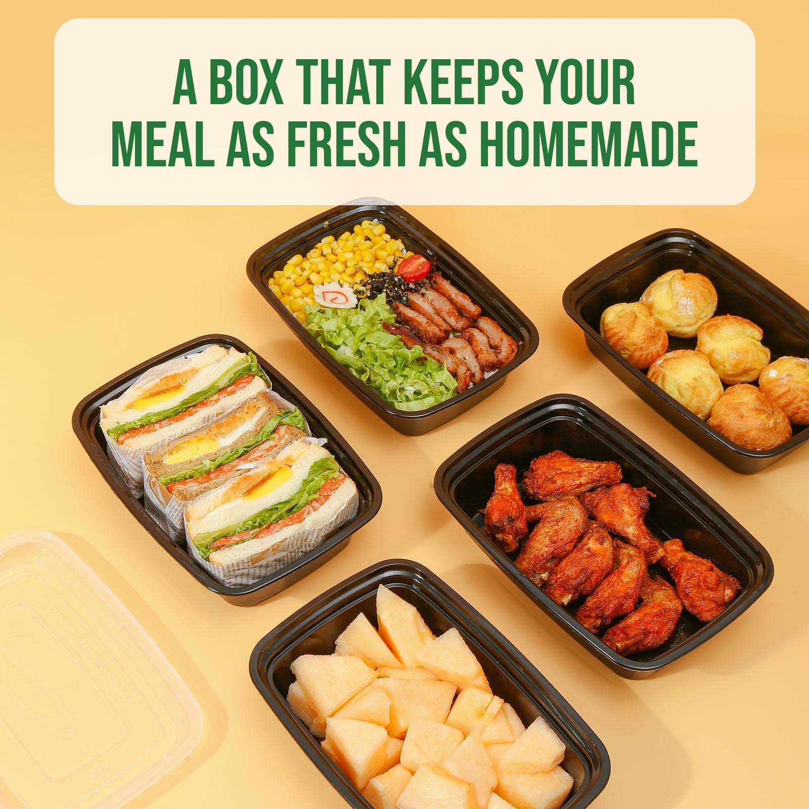 38oz 30 Pack Reusable Meal Prep Containers with Lids - Microwave & Freezer Safe Food Storage Containers | Perfect for Meal Prepping, Leftovers & Takeout | BPA-Free Durable Plastic Containers for Home, Office & Restaurant Use