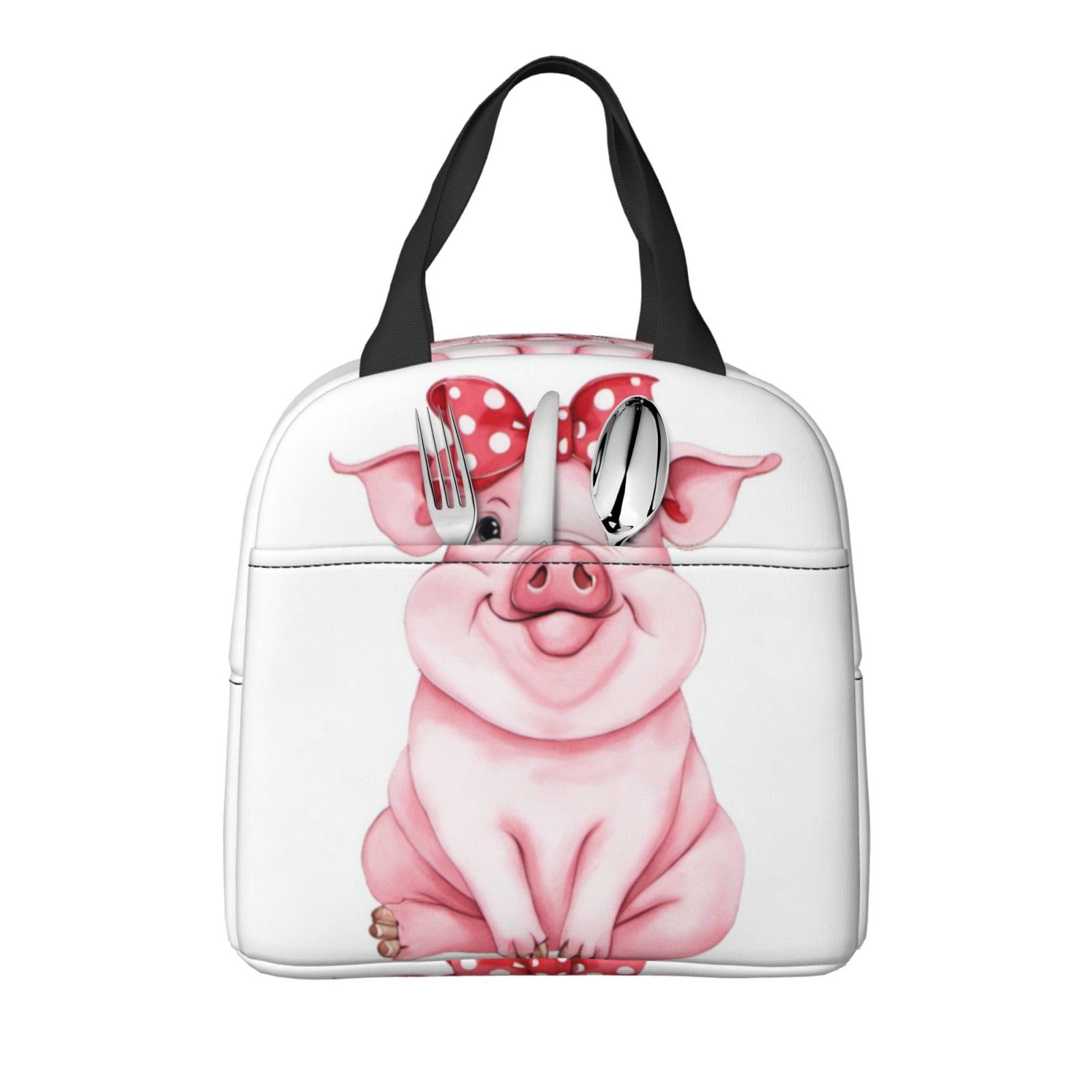 Insulated Pink Pig Lunch Box - Reusable Thermal Meal Bag for Kids, Adults, School, Work, Travel & Picnic - Perfect for Keeping Food Fresh On-the-Go