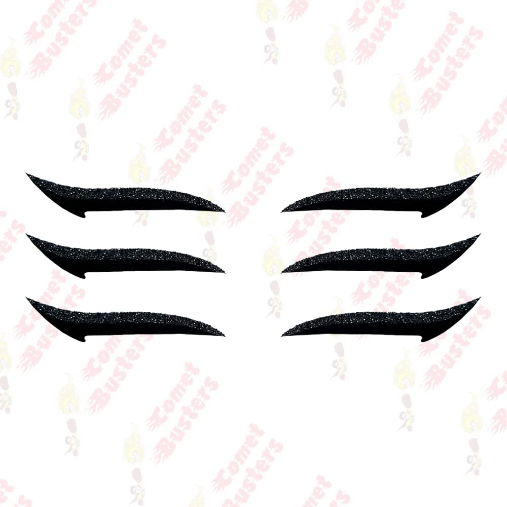 Comet Busters Glitter Black Eyeliner Stickers (EYE059) - Waterproof Self-Adhesive Eye Makeup Decals for Parties, Halloween & Cosplay