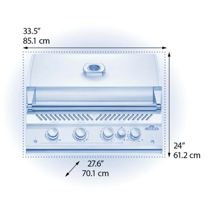 Napoleon 700 Series 32 Inch Built-In Gas Grill - Premium Outdoor Cooking for Backyard BBQ & Patio Entertaining