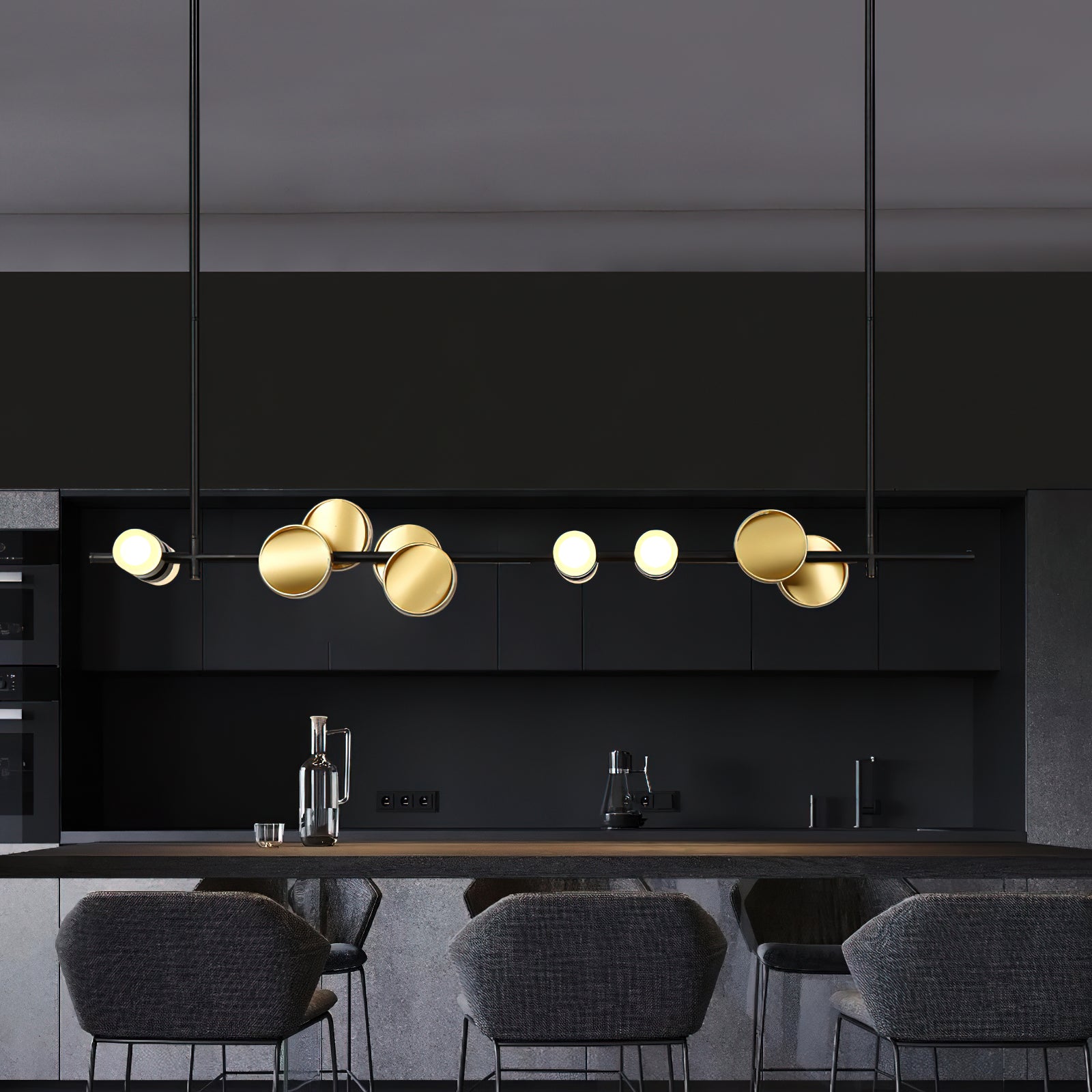 Modern Cilon Disc Pendant Light - Sleek Minimalist Ceiling Fixture for Dining Room, Kitchen Island & Living Room Decor - Energy Efficient LED Hanging Light for Home & Office