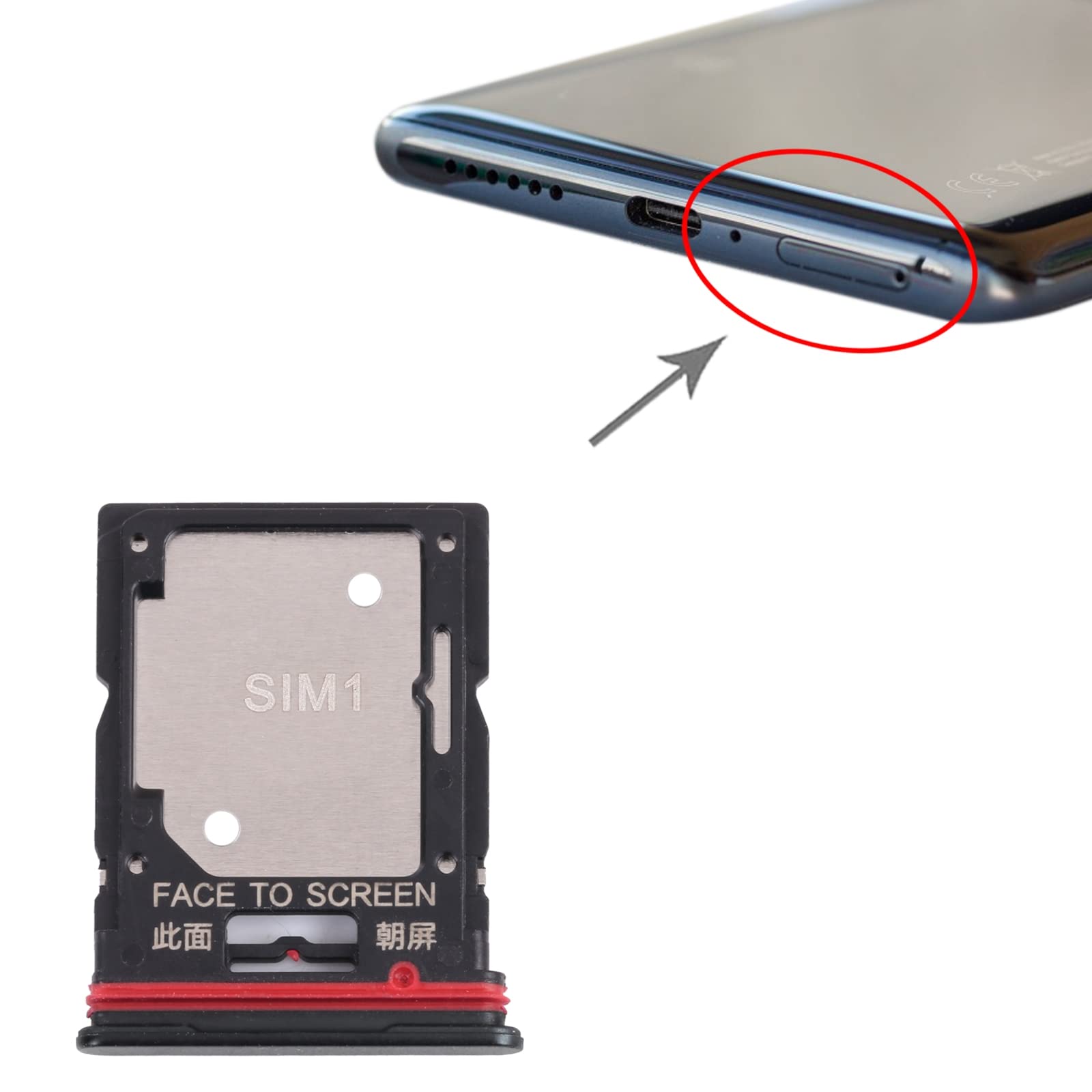 Replacement SIM Card Tray & Micro SD Card Holder for Xiaomi Redmi Note 11 Pro/Pro+ 5G/11i/11i HyperCharge 5G (Model 21091116C/21091116UI) - Perfect for Phone Repair & Data Storage Expansion