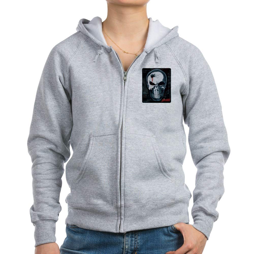 Punisher Skull X-Ray Women's Zip Hoodie - Stylish & Comfortable Pullover for Casual Wear, Gym, or Outdoor Activities