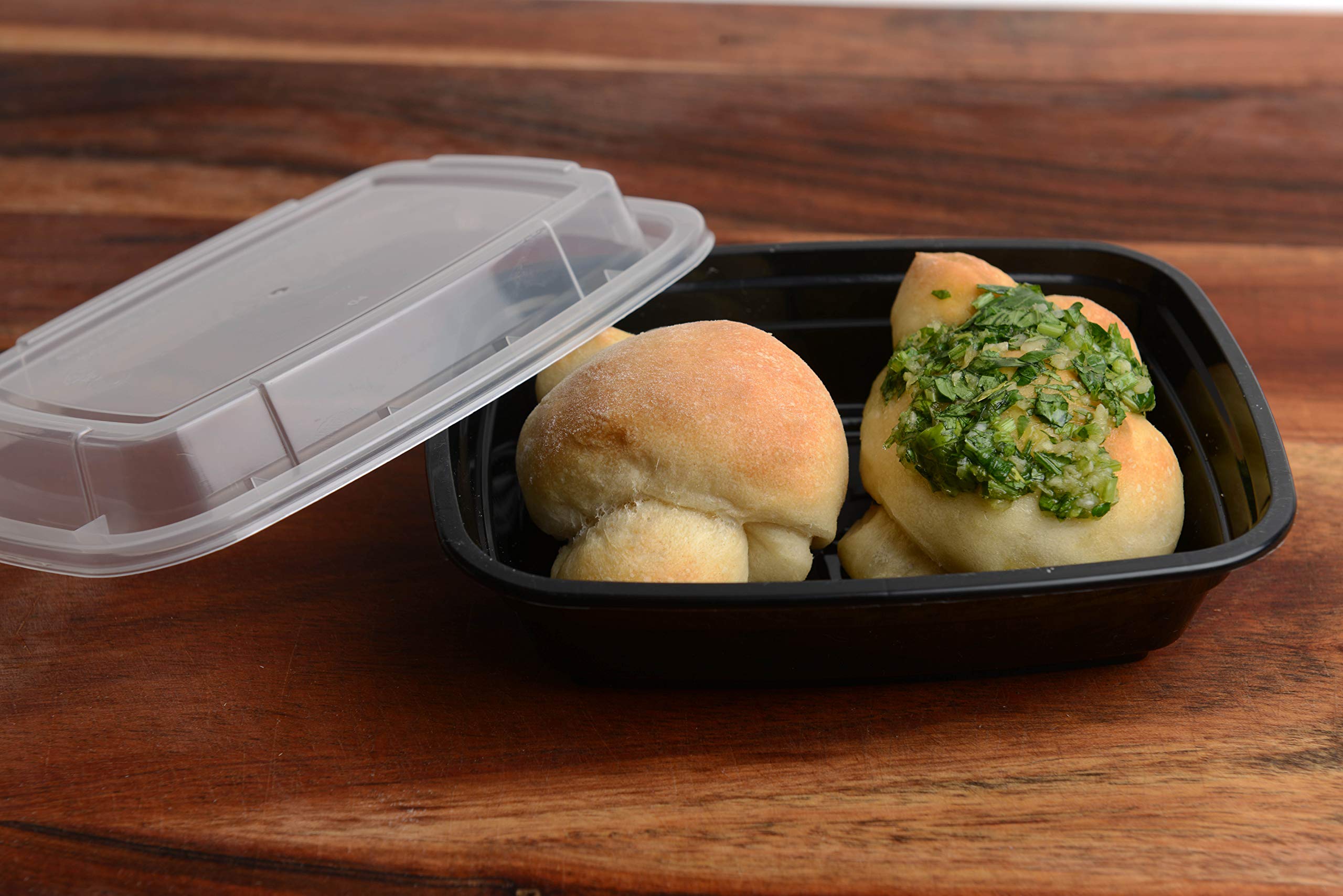 EcoQuality 100-Pack Meal Prep Containers with Lids | 12 oz BPA-Free Rectangle Food Storage Bento Box | Microwave, Freezer & Dishwasher Safe | Perfect for Lunch Boxes, Stir Fry & Meal Prepping