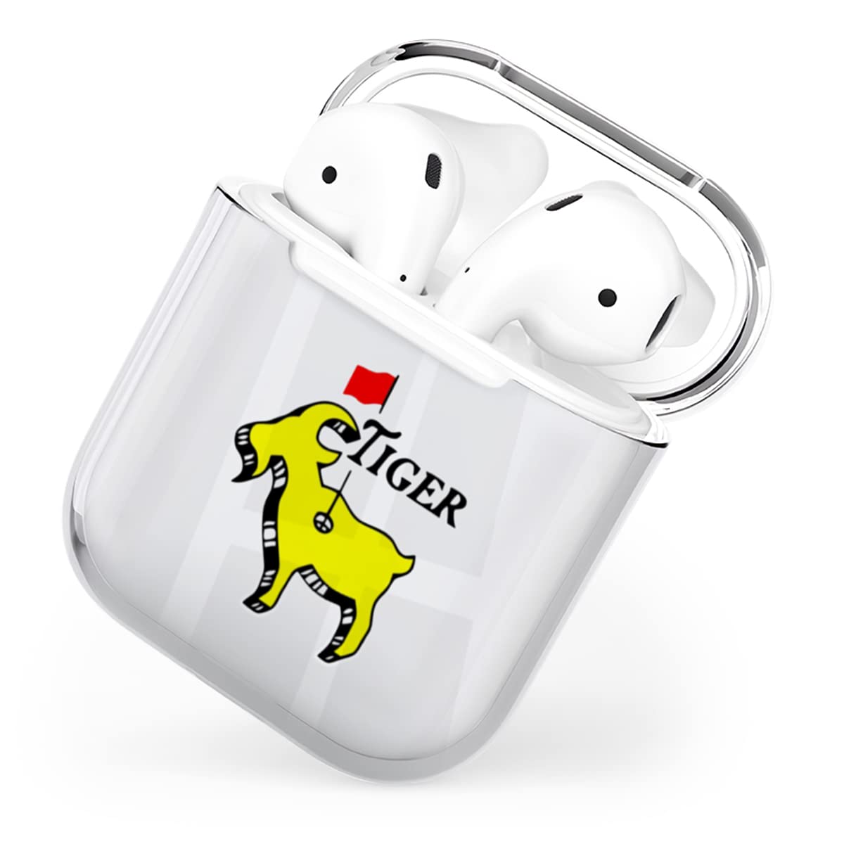 Durable Hard Case Cover Compatible with AirPods Pro & Earpods - Tiger Print Design, Wireless Charging Support - Perfect for Travel, Workout & Daily Use