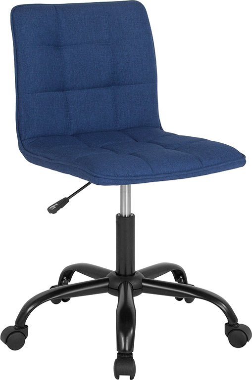 FLASH Sorrento Ergonomic Office Chair - Blue Fabric Task Chair with Adjustable Height & Lumbar Support for Home & Workspace Comfort (DS 512C BLU F GG) - Perfect for Long Hours Sitting, Computer Work & Conference Rooms