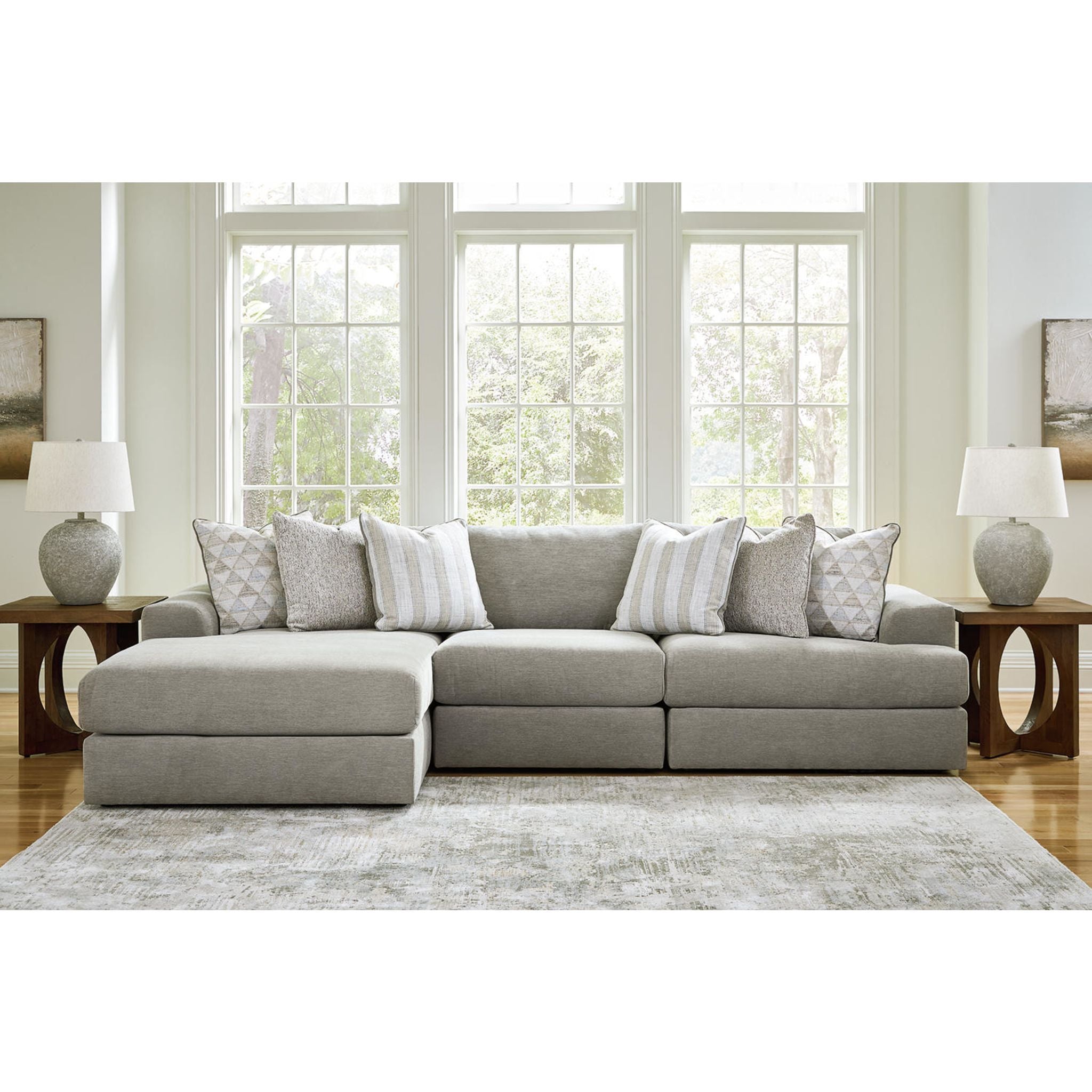 Avaliyah 3-Piece Modular Sectional Sofa with Chaise Lounge - Modern L-Shaped Living Room Couch for Small Spaces, Apartment & Family Gatherings