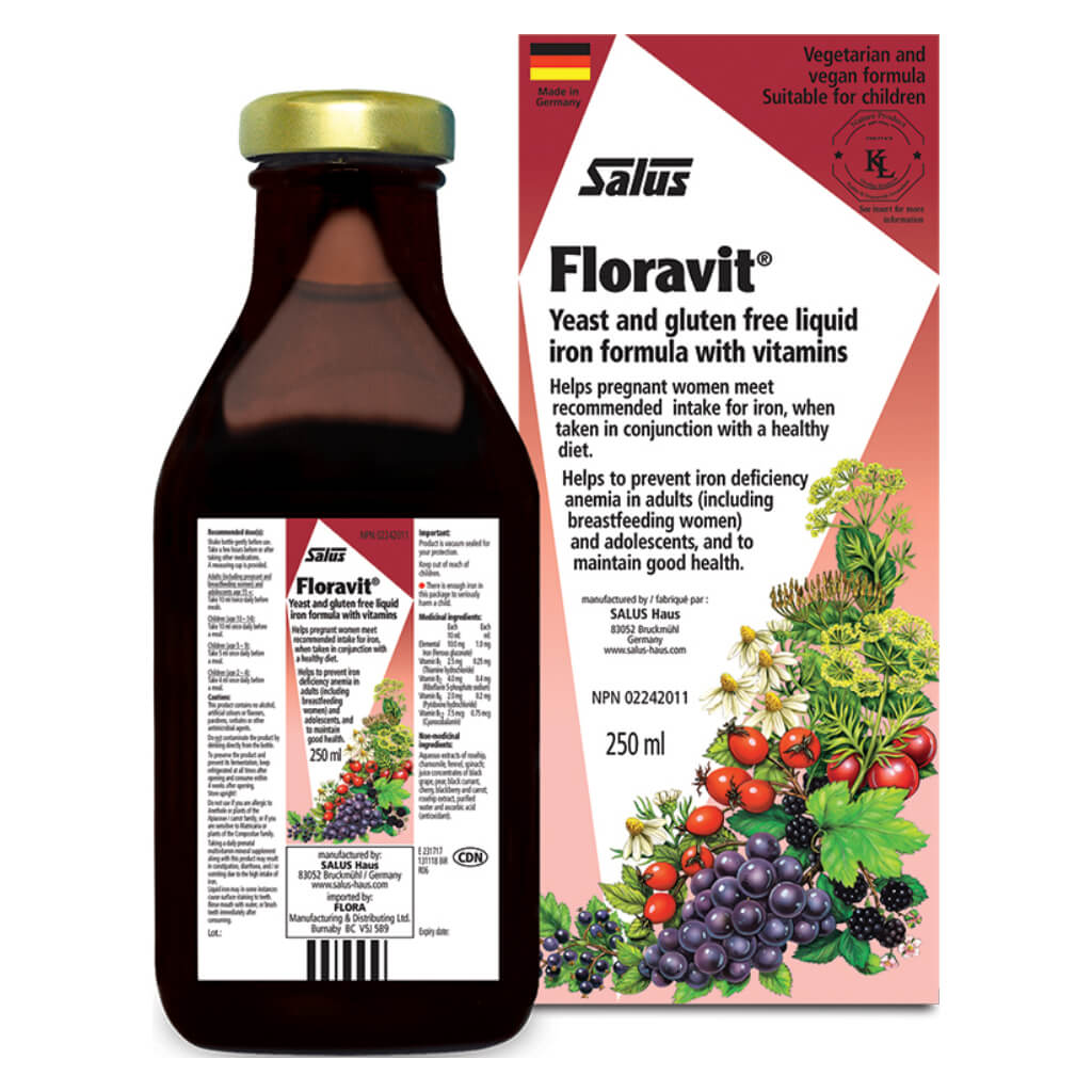 Floravit Yeast-Free & Gluten-Free Iron Supplement with Essential Vitamins - Supports Energy & Vitality for Active Lifestyles