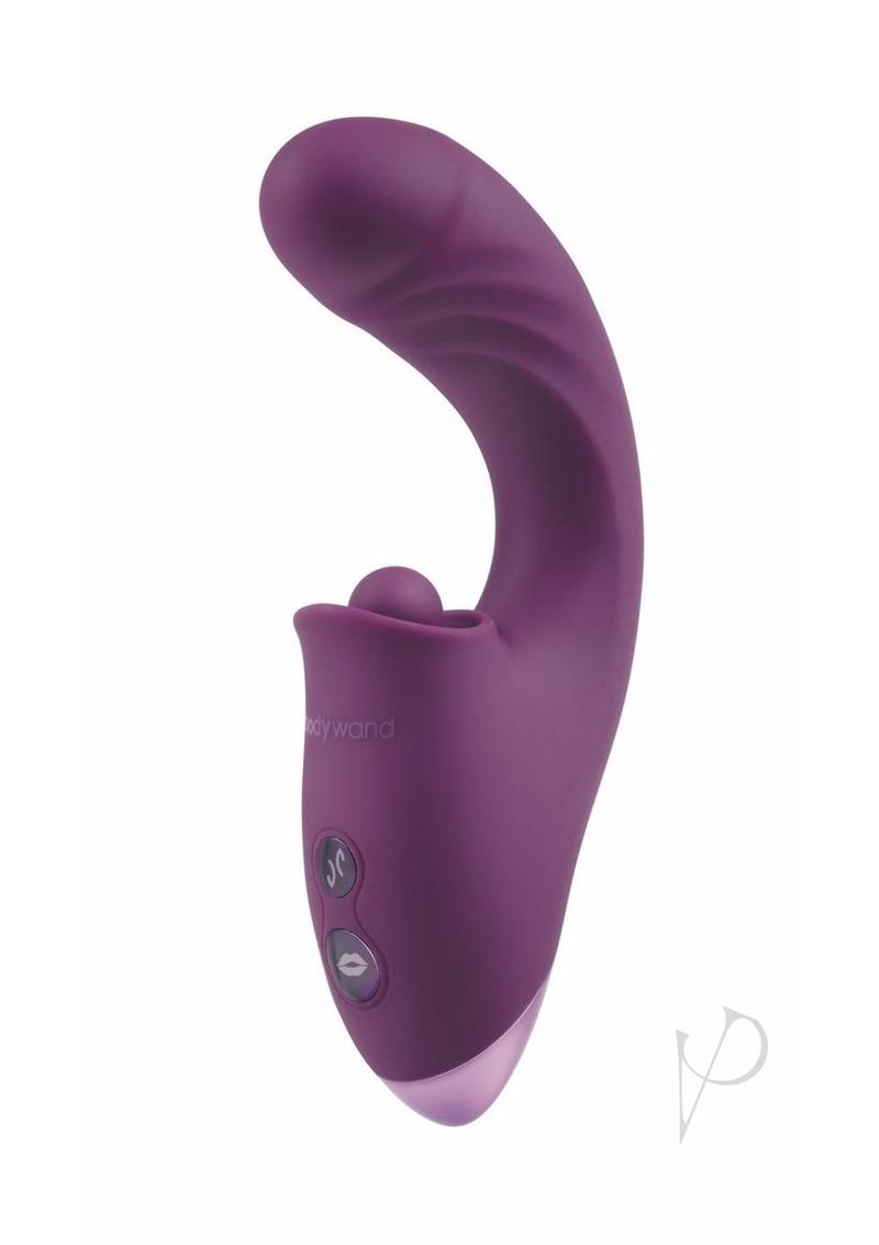 Bodywand I.D. Bump Rechargeable Silicone Dual Stimulating Clitoral Vibrator - Wine Red | Powerful G-Spot & Clitoral Massager for Women | Perfect for Solo Play & Couples Intimacy