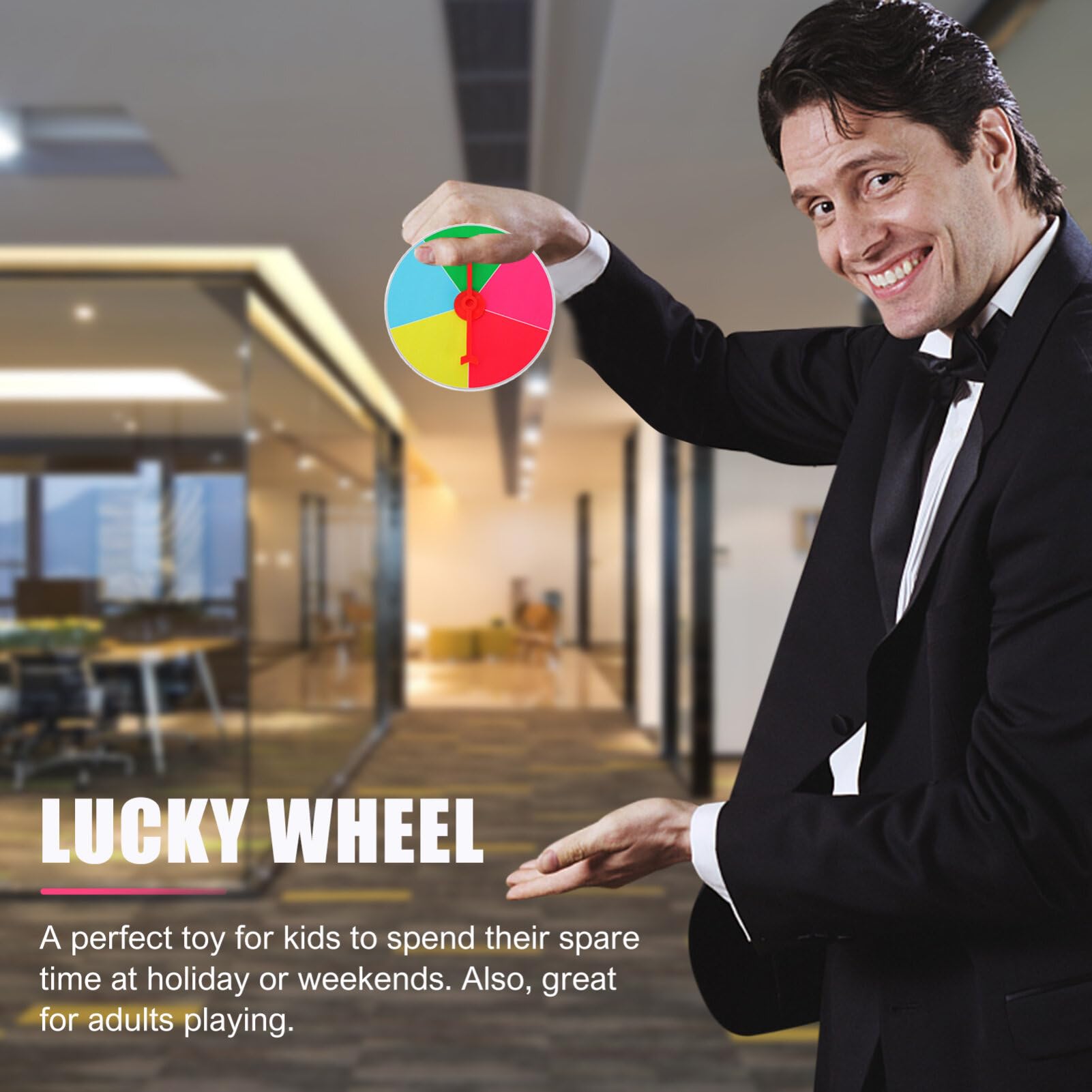 Gadpiparty Prize Wheel Slots - Wall Mount Spinning Wheel Game for Parties & Events - Reusable Turn Plate with 10 Slots - Perfect for Carnival, Casino Nights & Fundraisers