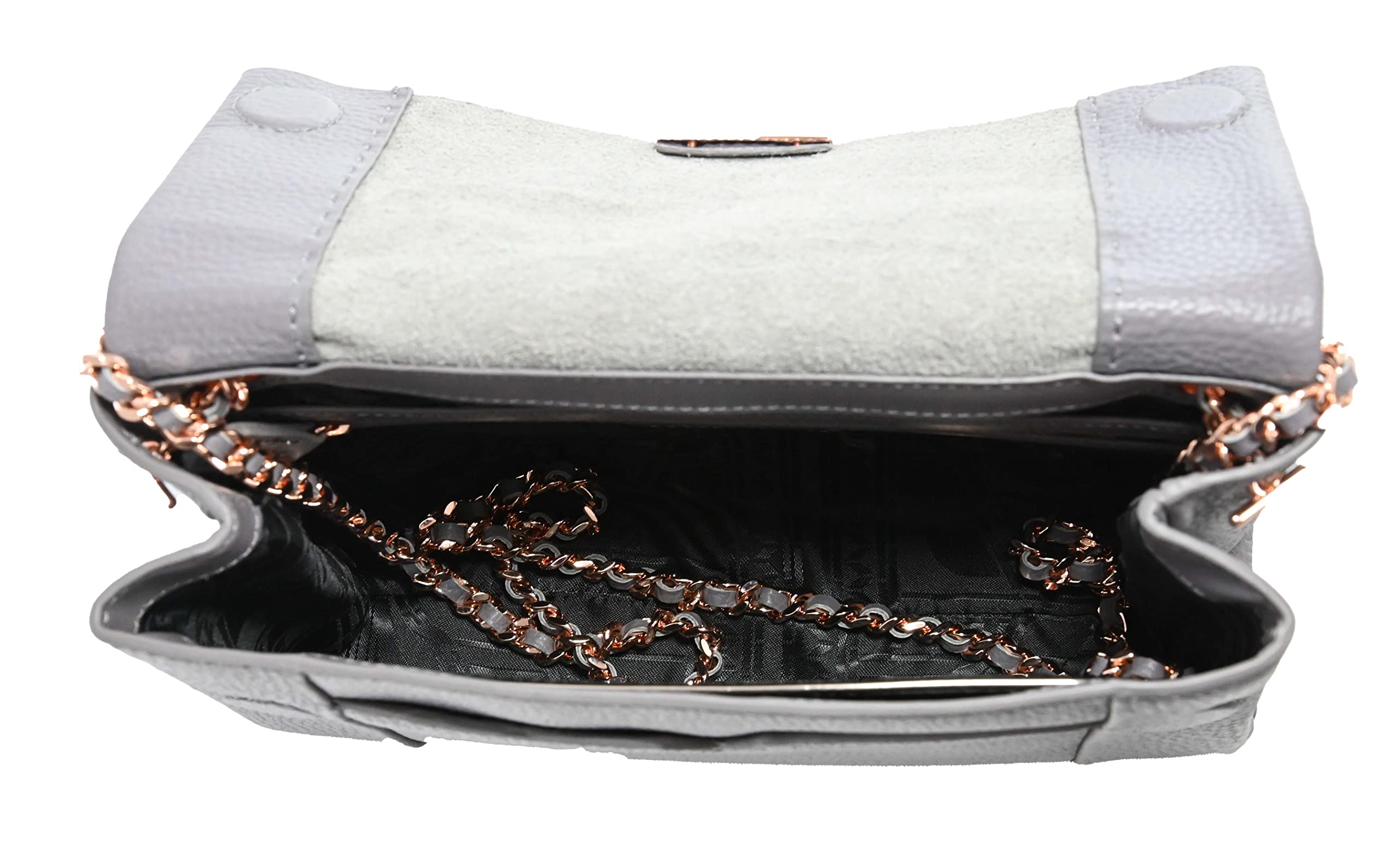 Ted Baker Parson Genuine Leather Crossbody Shoulder Bag for Women - Stylish Gray Purse for Work, Travel & Everyday Use