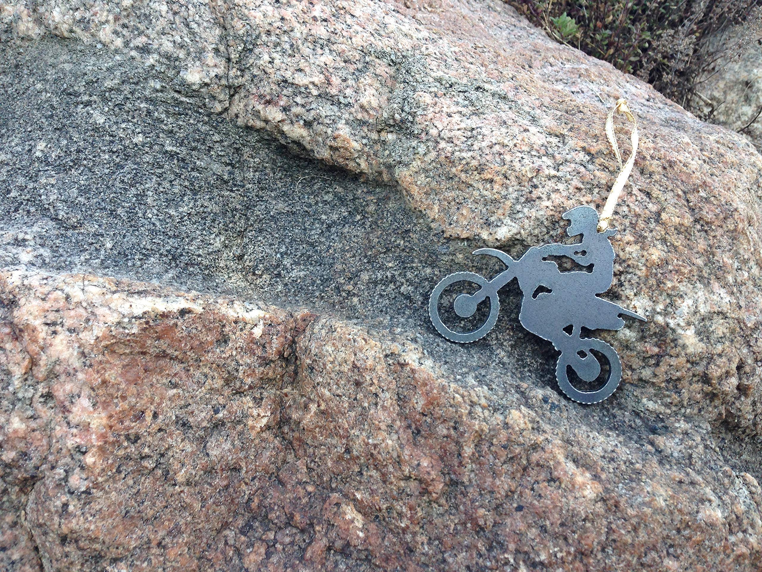 Dirt Bike Girl Metal Ornament - Handcrafted Keepsake & Motorcycle Souvenir Gift for Bikers, Home Decor, Office Desk Display - Perfect for Motorcycle Enthusiasts & Racing Fans