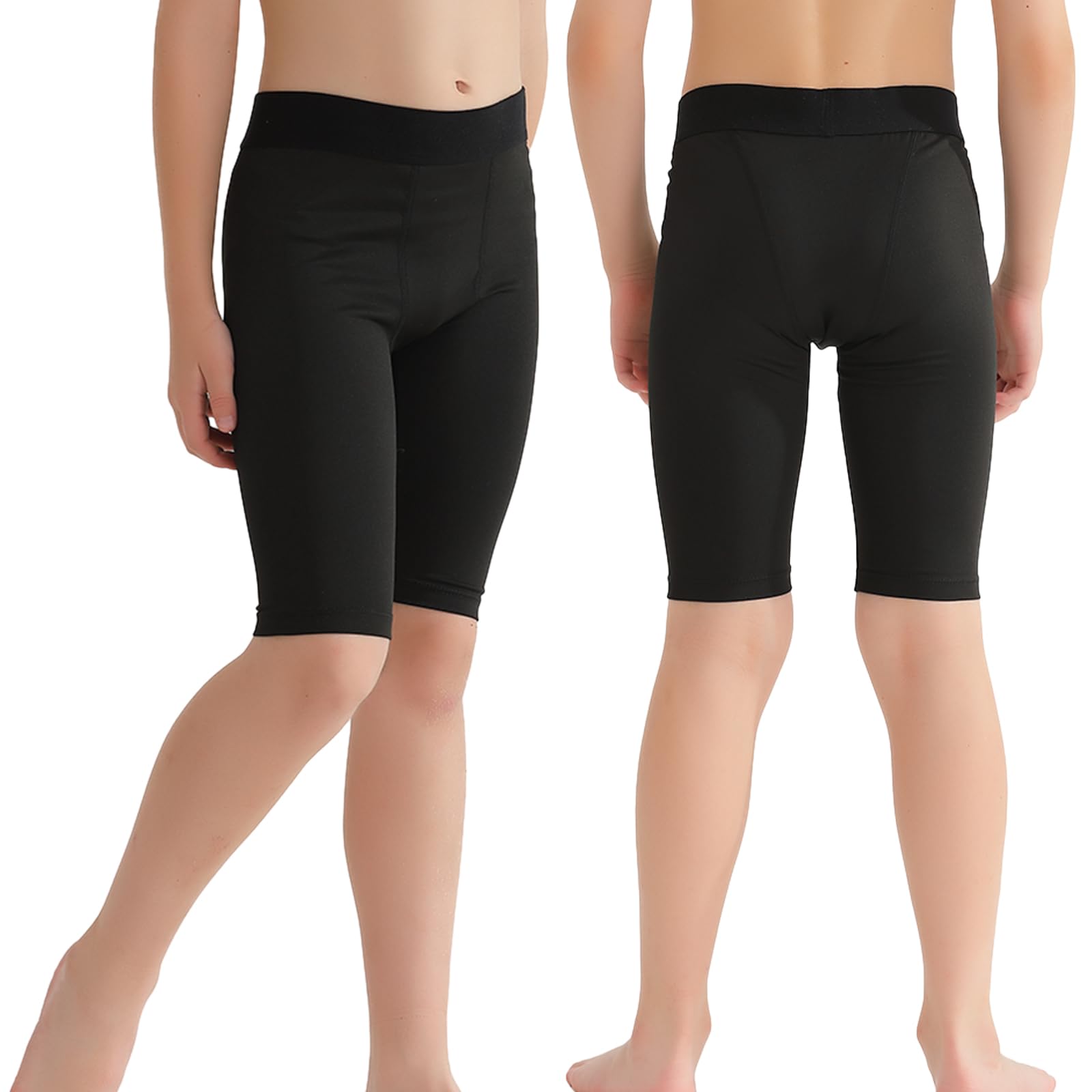 Valcatch 2 Pack Boys Compression Shorts - Youth Athletic Underwear for Basketball, Running, Baseball - Moisture Wicking Sport Base Layer for Active Kids (Perfect for Training & Gym Workouts)