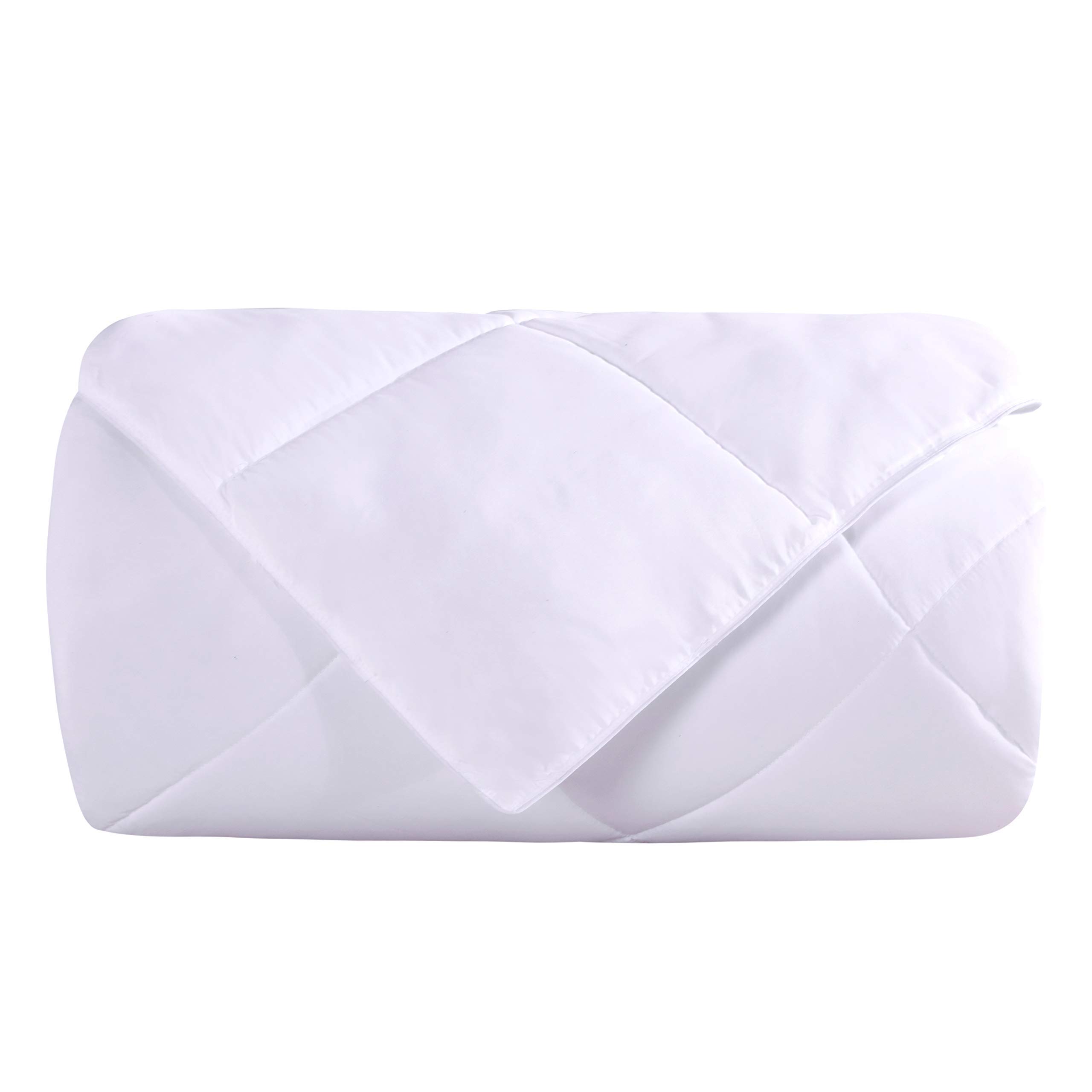 Royal Hotel Bedding 6-Piece Solid Blue Twin Size Bed in a Bag Set - Down Alternative Comforter, 650 Thread Count Cotton Blend Wrinkle-Free Sheets - Perfect for Guest Rooms, Dorms & Cozy Bedrooms