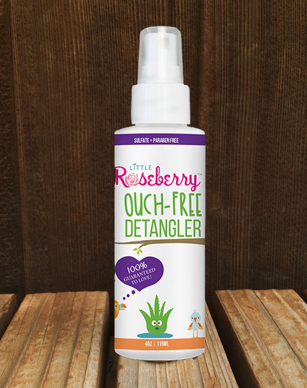 Organic Hair Detangler Spray for Kids & Adults - Aloe Vera & Vitamin Enriched Leave-In Conditioner | Chemical-Free, Fragrance-Free | Made in USA | Perfect for Daily Hair Care & Post-Shower Detangling