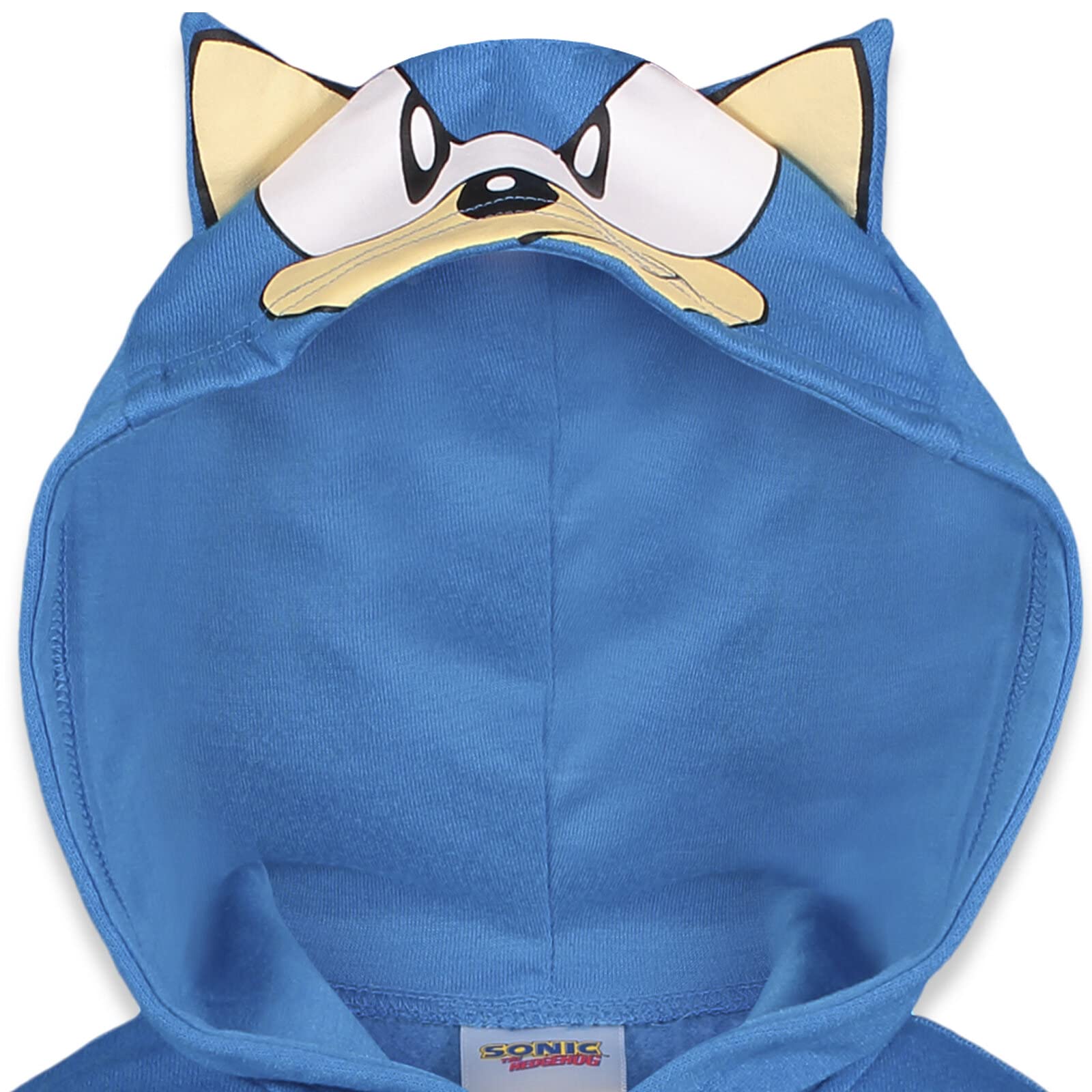 SEGA Sonic the Hedgehog Shadow Knuckles Fleece Zip Up Hoodie for Boys & Girls (Toddler to Big Kid Sizes) - Cozy Gaming Hoodie for Playtime, School & Family Outings