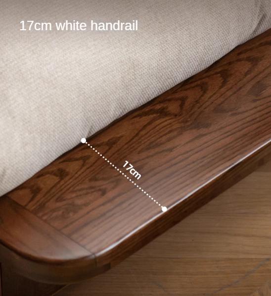 Modern Oak Solid Wood Upholstered Fabric Sofa - Durable & Stylish Living Room Furniture for Home Decor