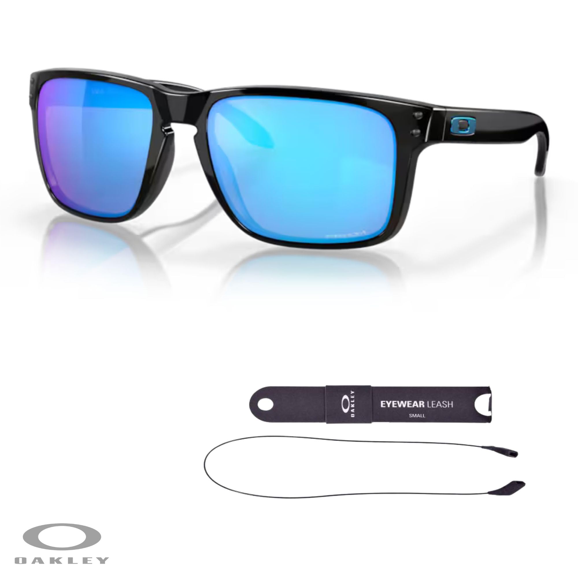 Oakley Holbrook XL OO9417 Square Polarized Sunglasses for Men - UV Protection, Lightweight Frame + Free Leash & iWear Care Kit - Perfect for Running, Driving & Outdoor Activities