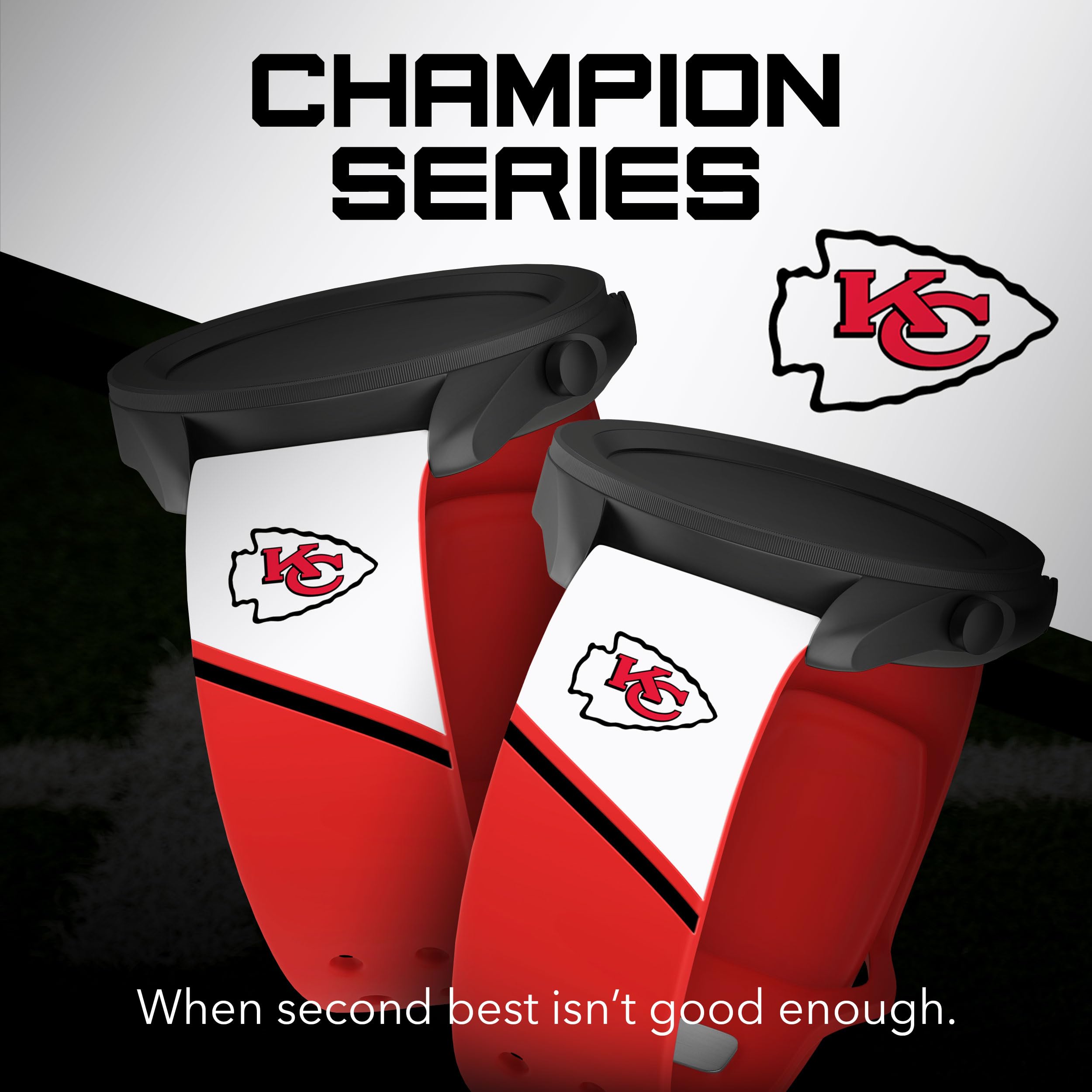 Kansas City Chiefs HD Champion Series Watch Band for Samsung Galaxy Watch - Stylish Sports Smartwatch Accessory for Game Day & Everyday Wear
