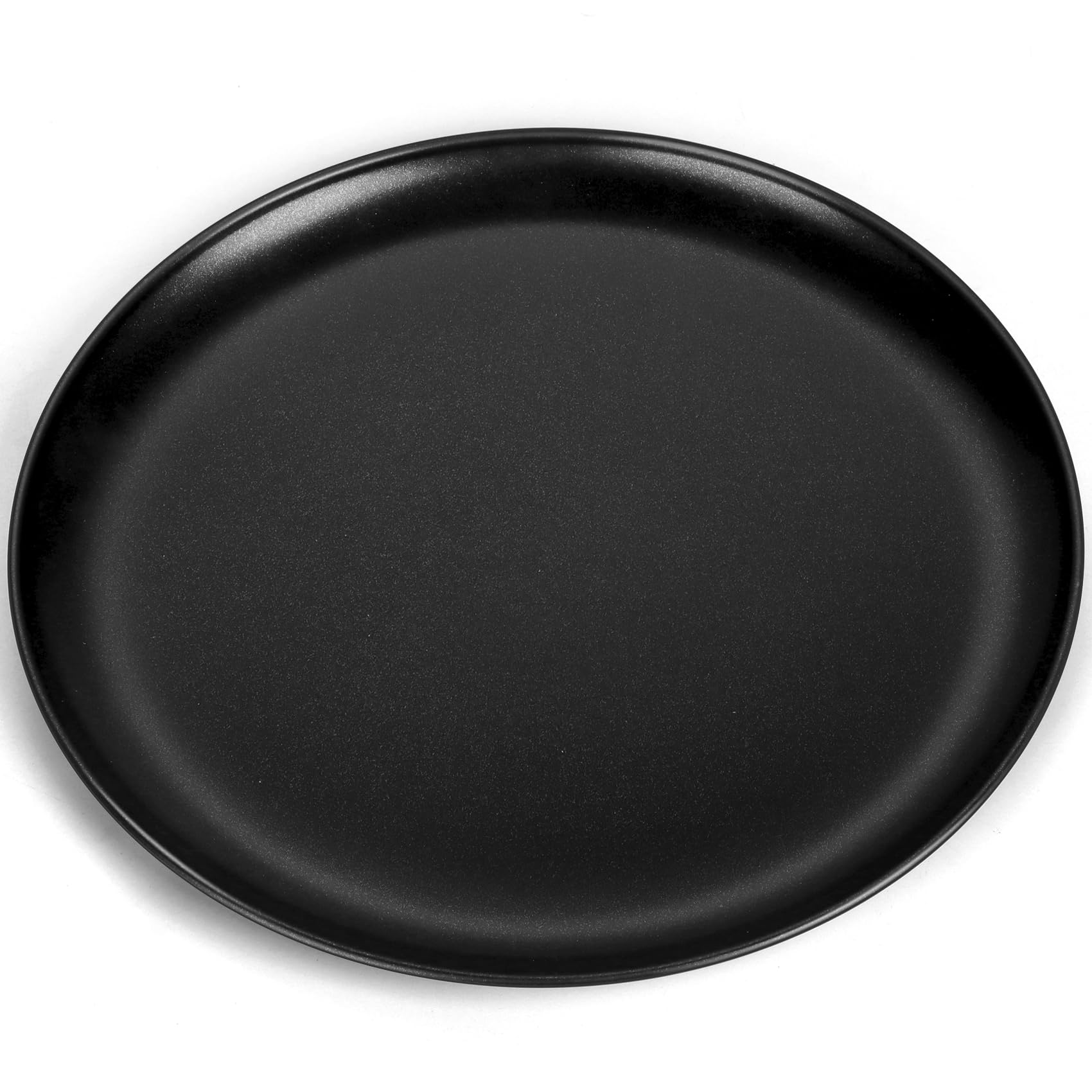 P&P CHEF 13.5 Inch Stainless Steel Pizza Pan - Professional Bakeware for Home Kitchen, Oven & Freezer Safe, Healthy Non-Toxic, Reusable & Easy Clean Pizza Tray - Perfect for Baking Homemade Pizzas, Bread, Cookies & More (Black)