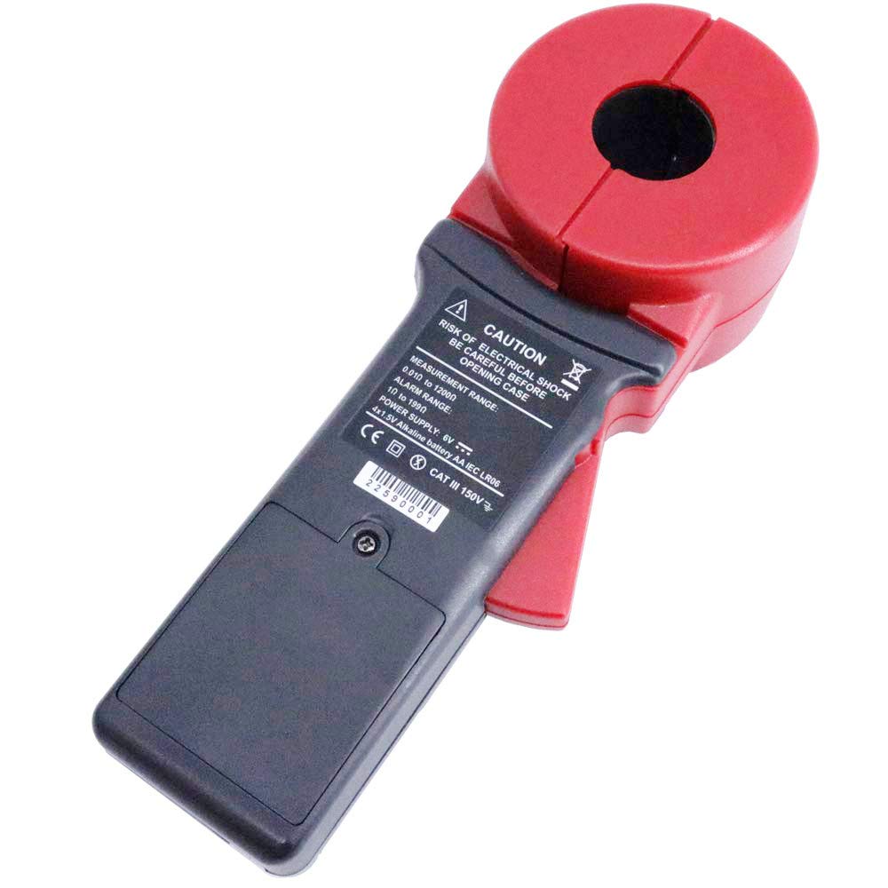 ETCR2100+ Digital Clamp Ground Resistance Tester - 0.01 to 1200Ω, 32mm Jaw, 99 Data Storage, Alarm Function | Perfect for Electrical Maintenance, Industrial Safety Testing & Grounding System Inspection