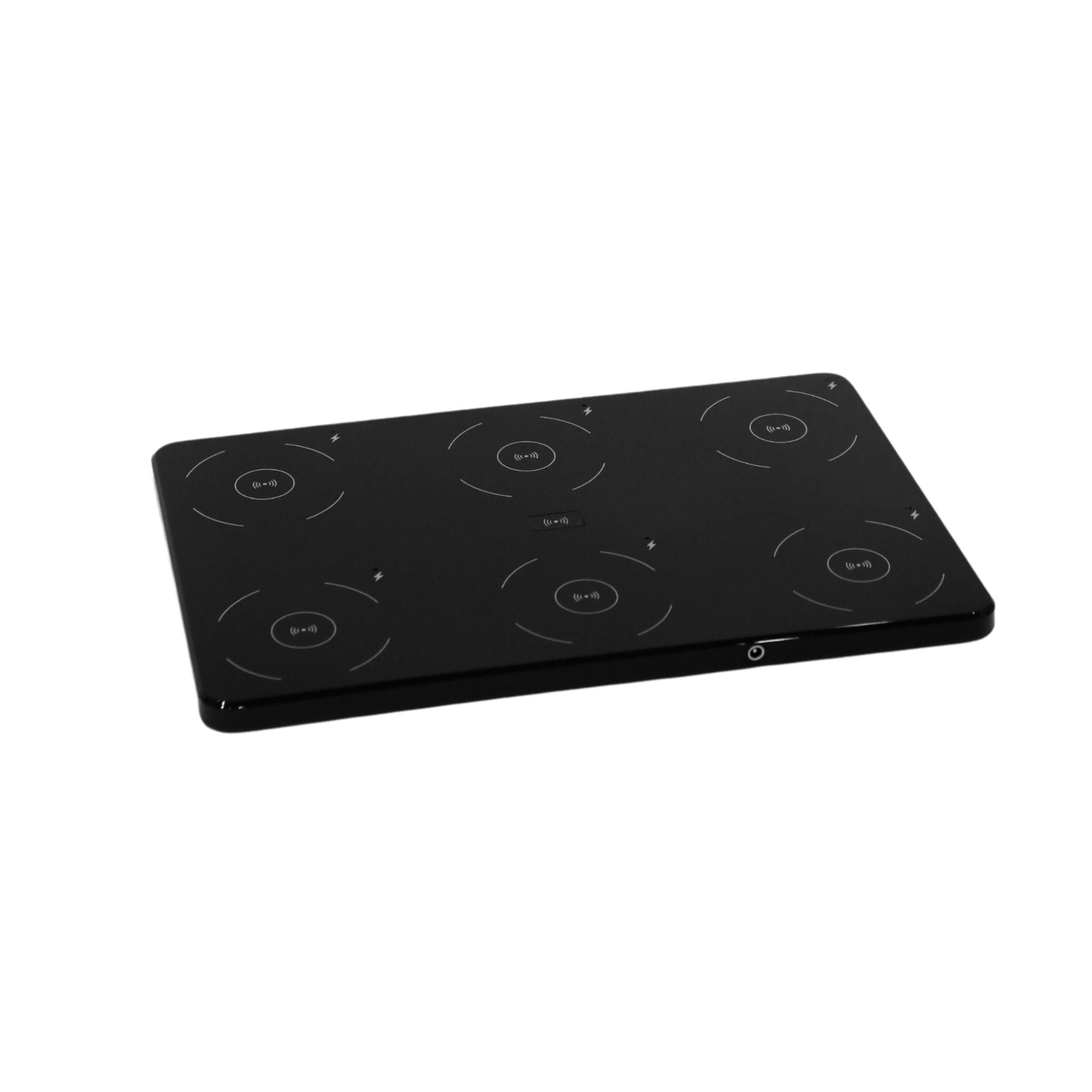 DESIGNSTUFF Wireless Charging Tray for Disc Table Lamp - 6 Cordless Charging Stations | Fast Qi Charging Pad for iPhone, Samsung, AirPods | Perfect for Bedside, Office & Nightstand Organization