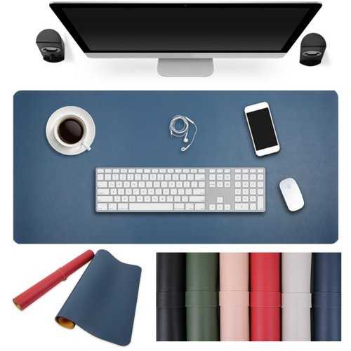 Large 90x45cm Dual-Sided PU Leather Mouse Pad - Non-Slip Desk Mat for Office & Gaming | Perfect for Workstations, Home Offices & PC Gaming Setups