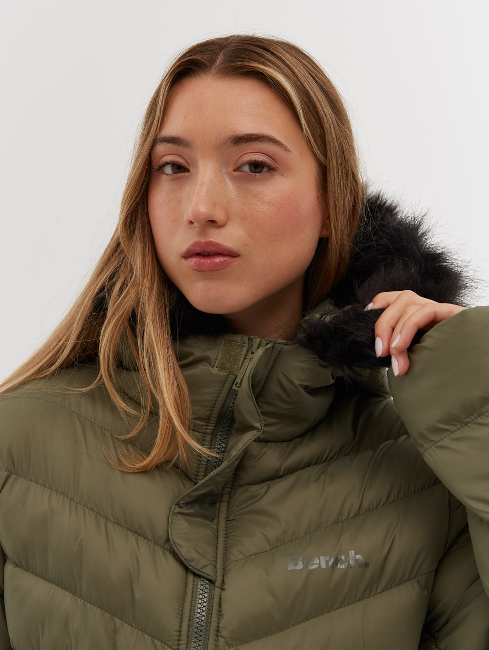 Inken Hooded Puffer Jacket - Lightweight Winter Coat for Women, Waterproof Windproof Insulated Jacket with Warm Faux Fur Trim | Perfect for Skiing, Snowboarding & Outdoor Winter Activities